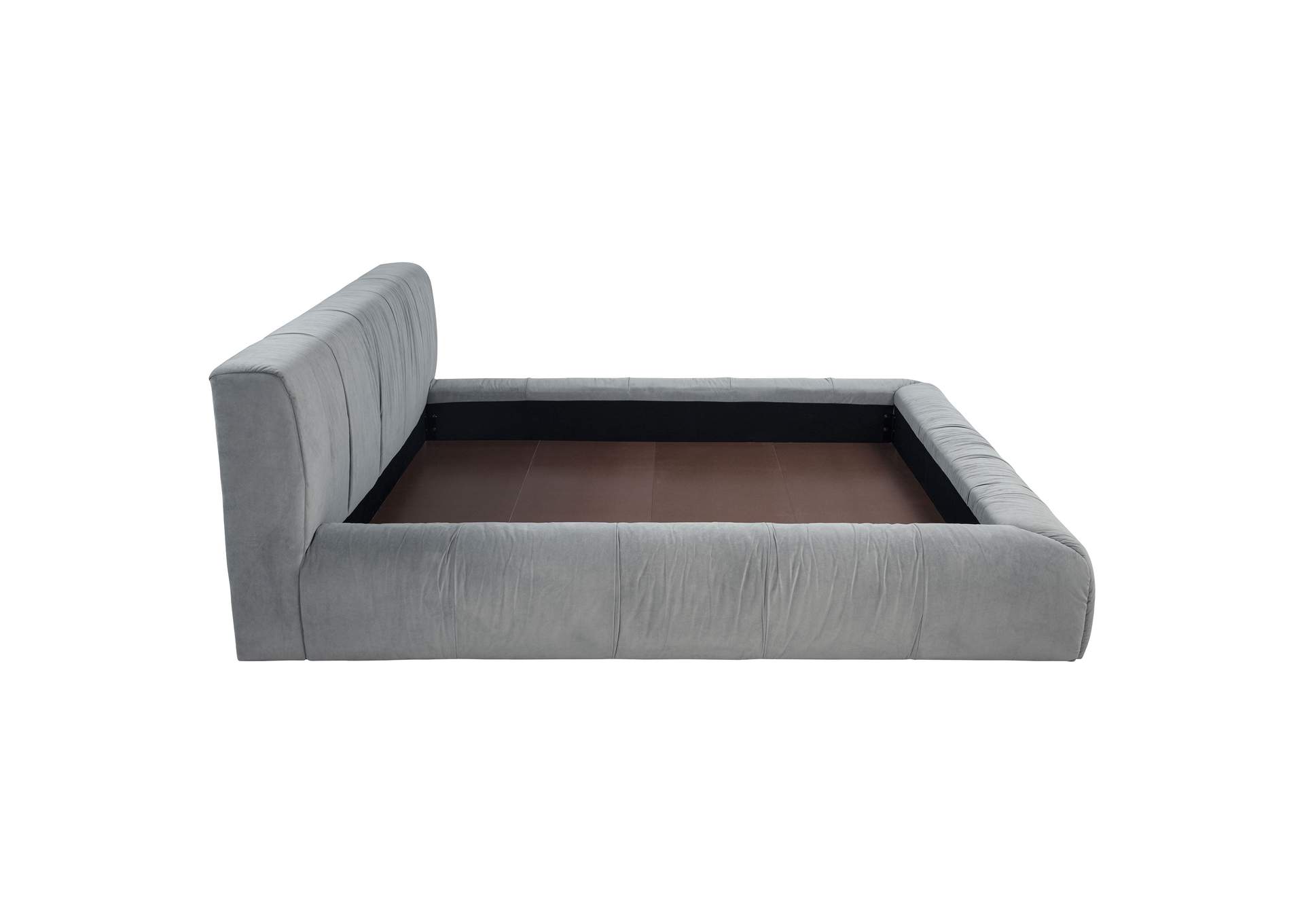 Wilshire Upholstered Eastern King Platform Bed Grey