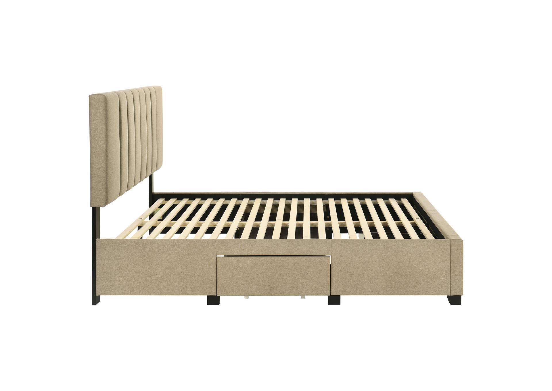 Wheatland 4-drawer Upholstered Full Storage Bed Light Brown image 11