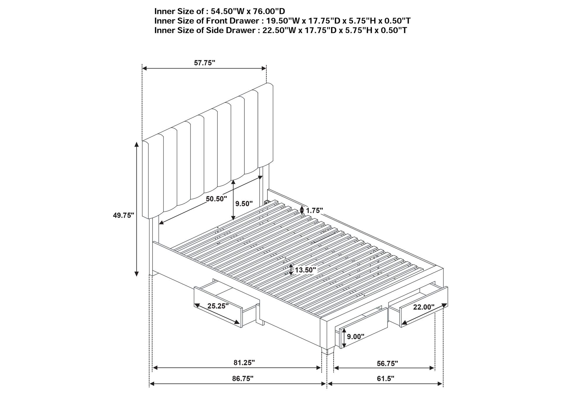 Wheatland 4-drawer Upholstered Full Storage Bed Light Brown image 13