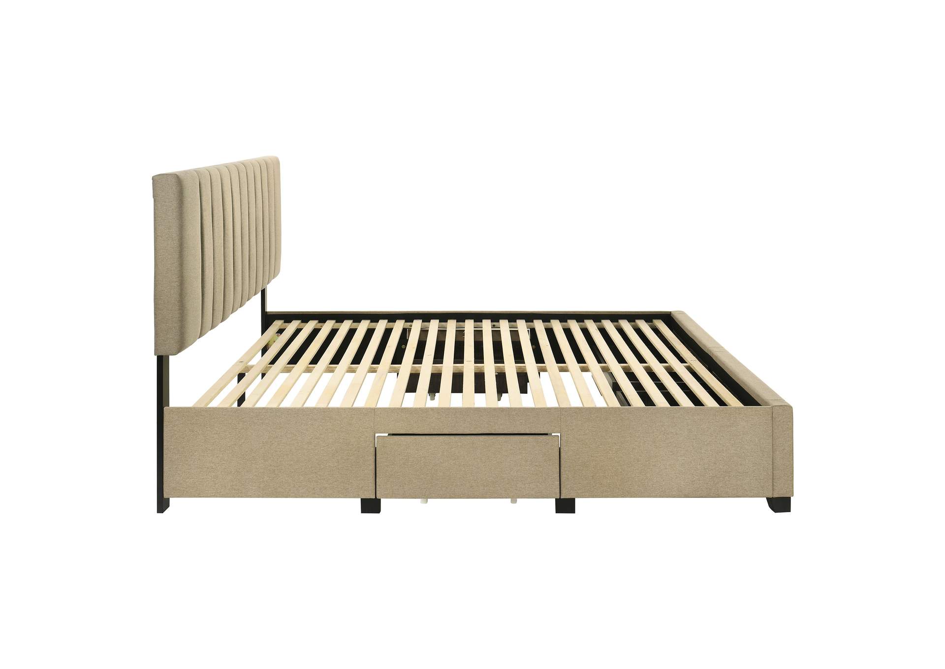 Wheatland 4-drawer Upholstered Eastern King Storage Bed Brown image 11