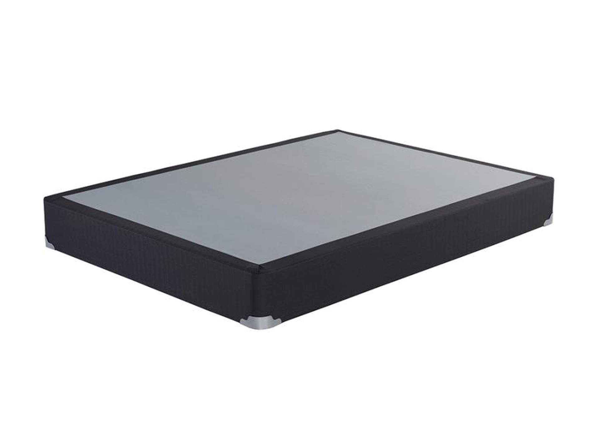 2-piece Upholstered Eastern King Foundation Charcoal Grey image 1