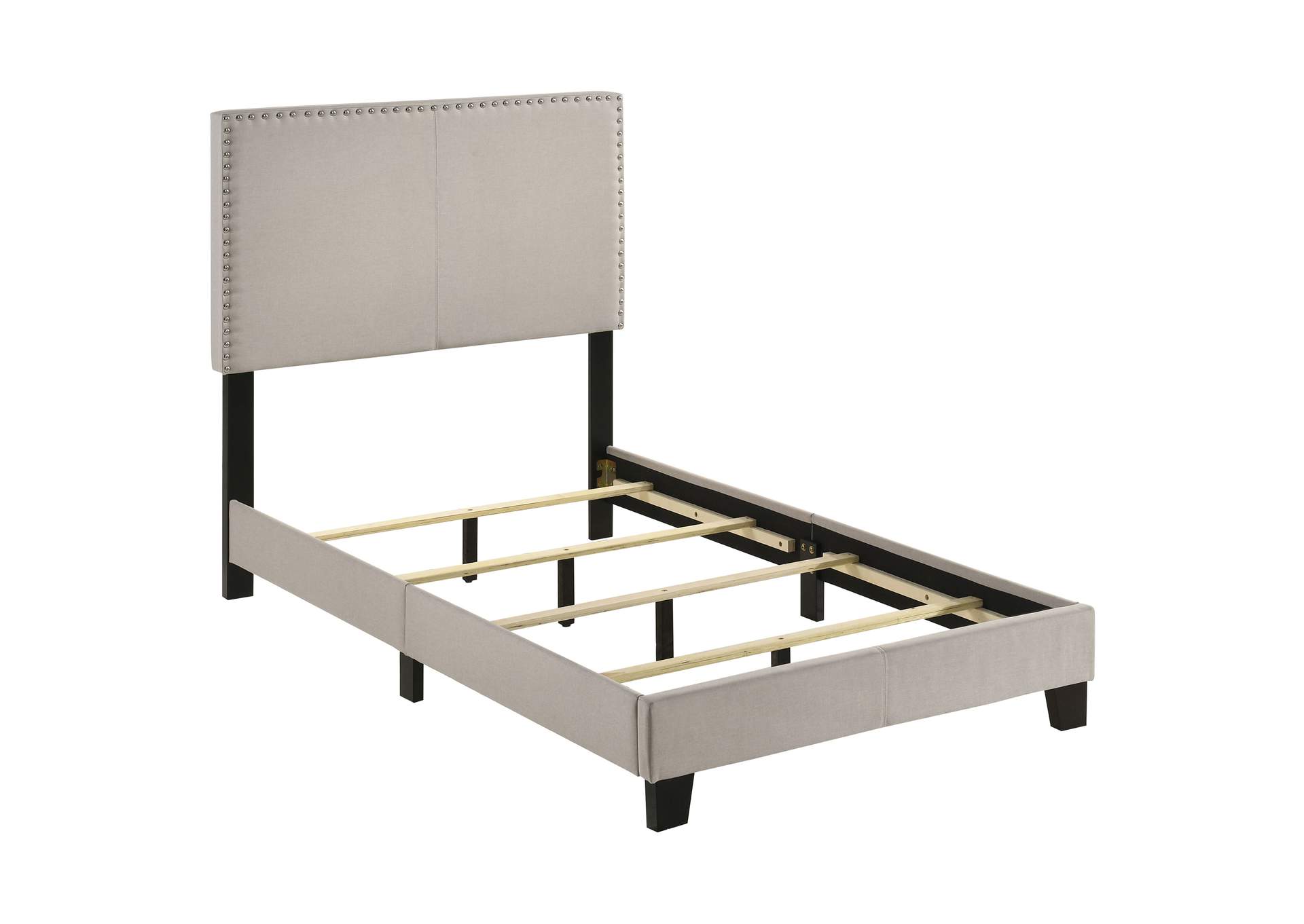 Boyd Upholstered Twin Panel Bed Ivory image 1