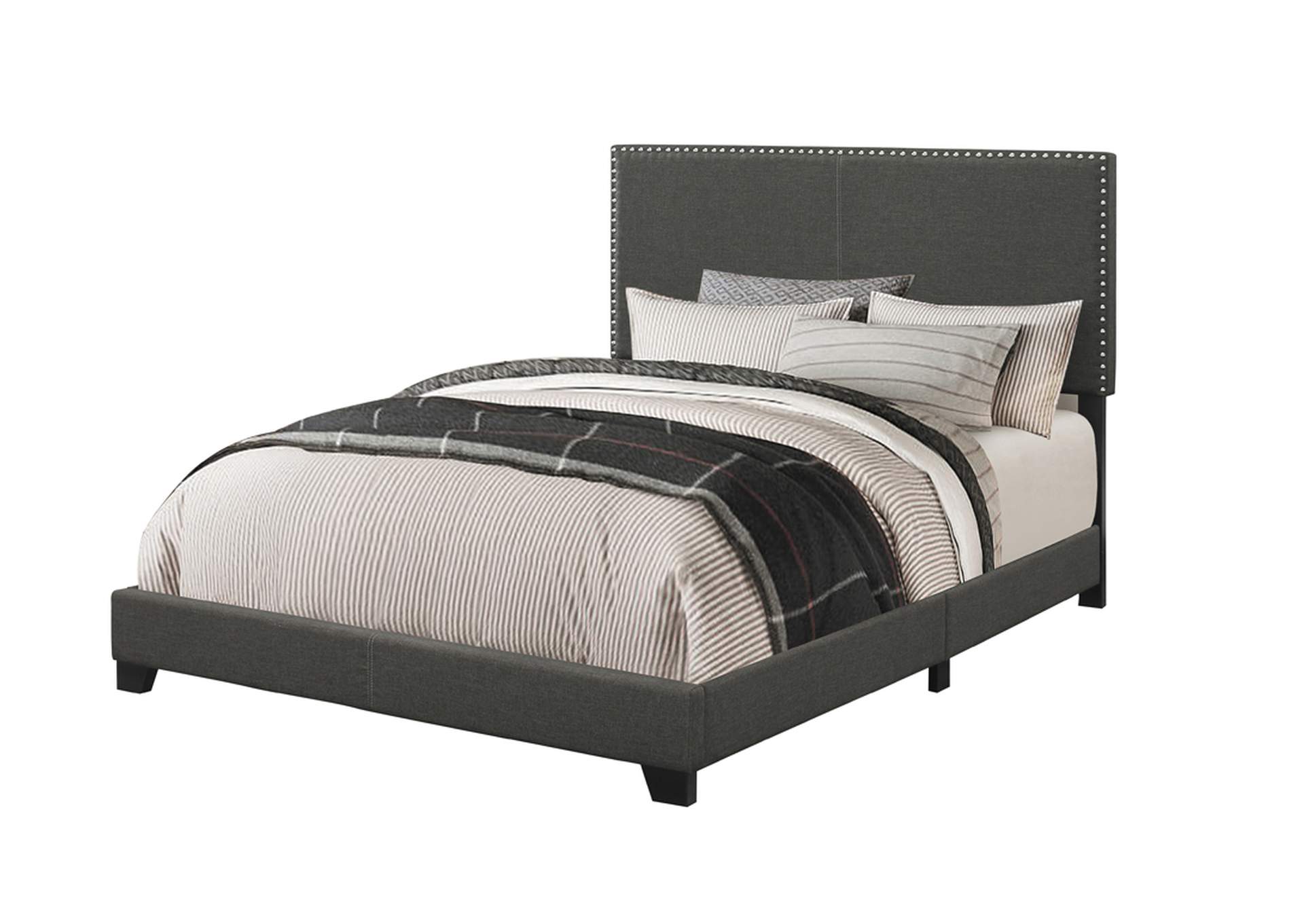 Boyd Upholstered Full Panel Bed Charcoal