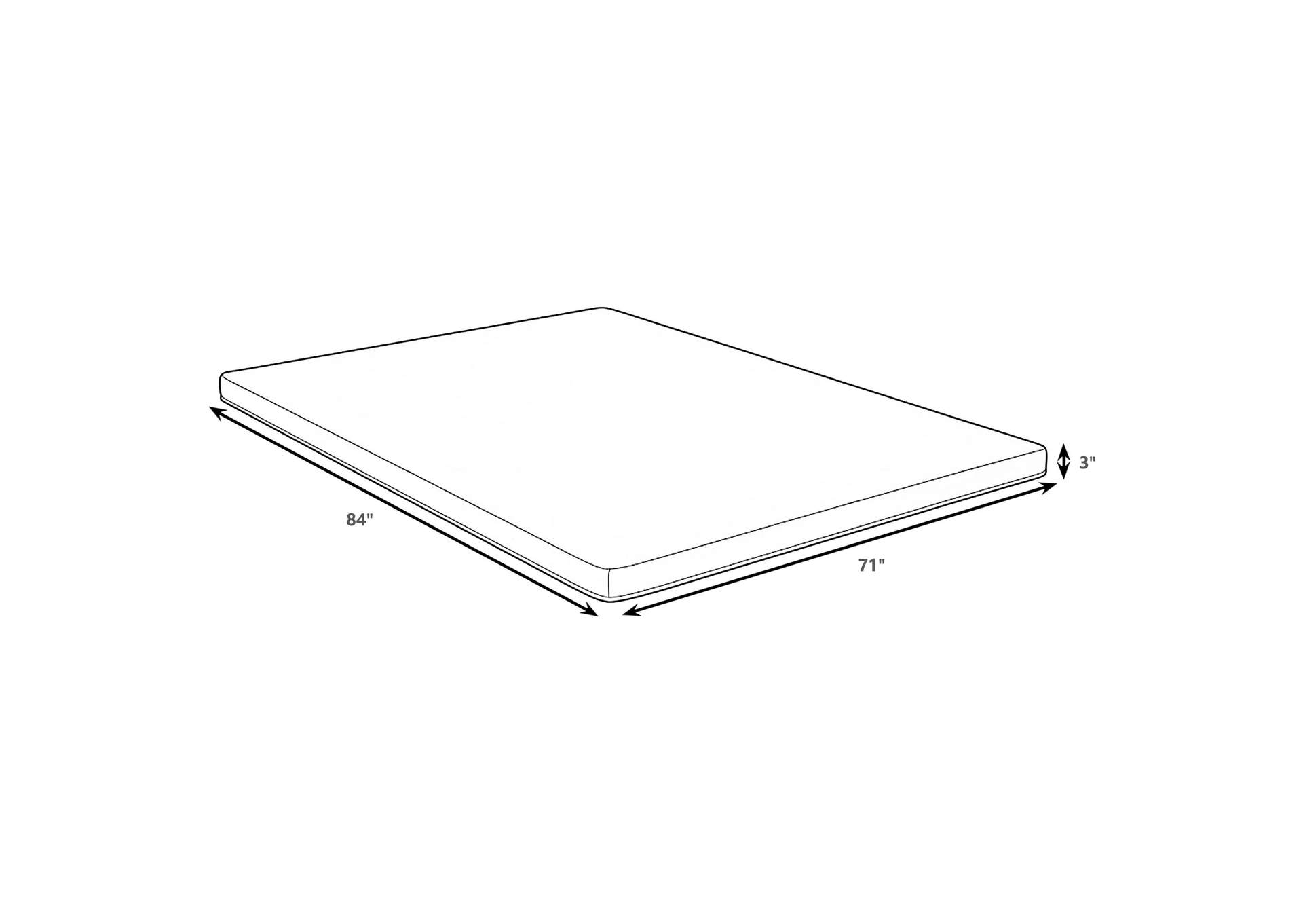 Cascade 3-inch California King Cool Memory Foam Mattress Topper image 6