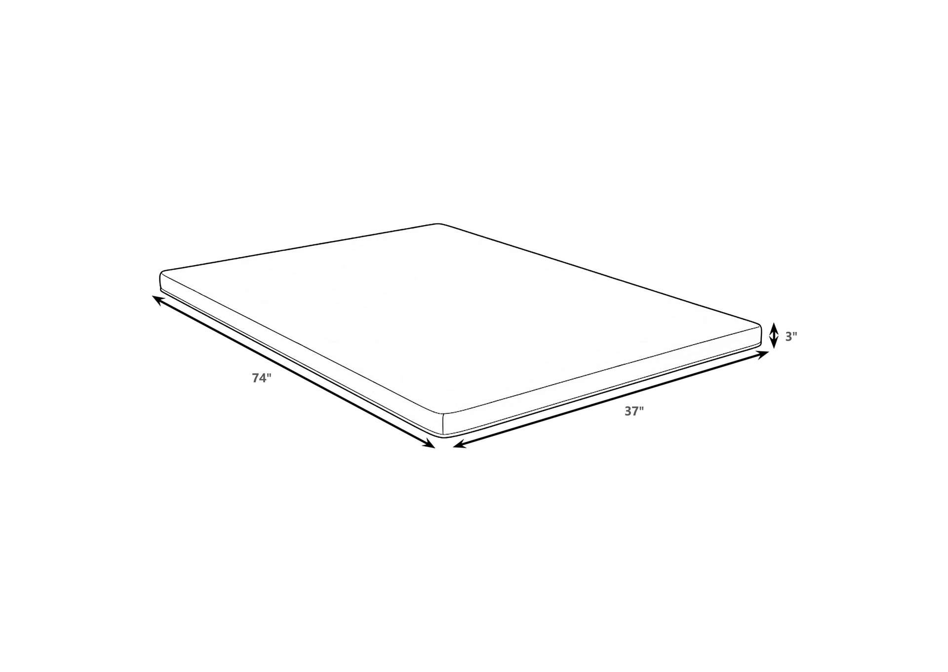 Cascade 3-inch Twin Cool Memory Foam Mattress Topper image 4