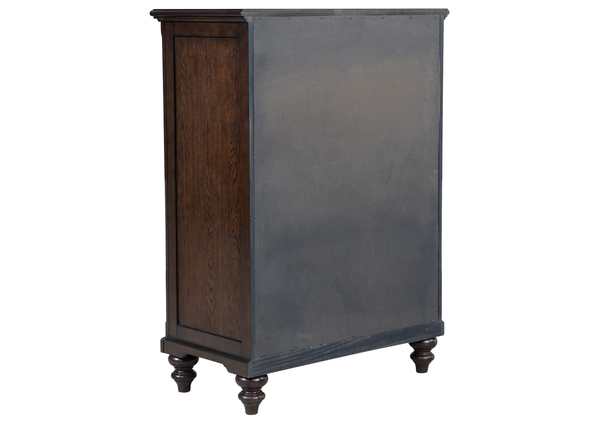Devon 5-piece Eastern King Bedroom Set Wine Red and Dark Oak