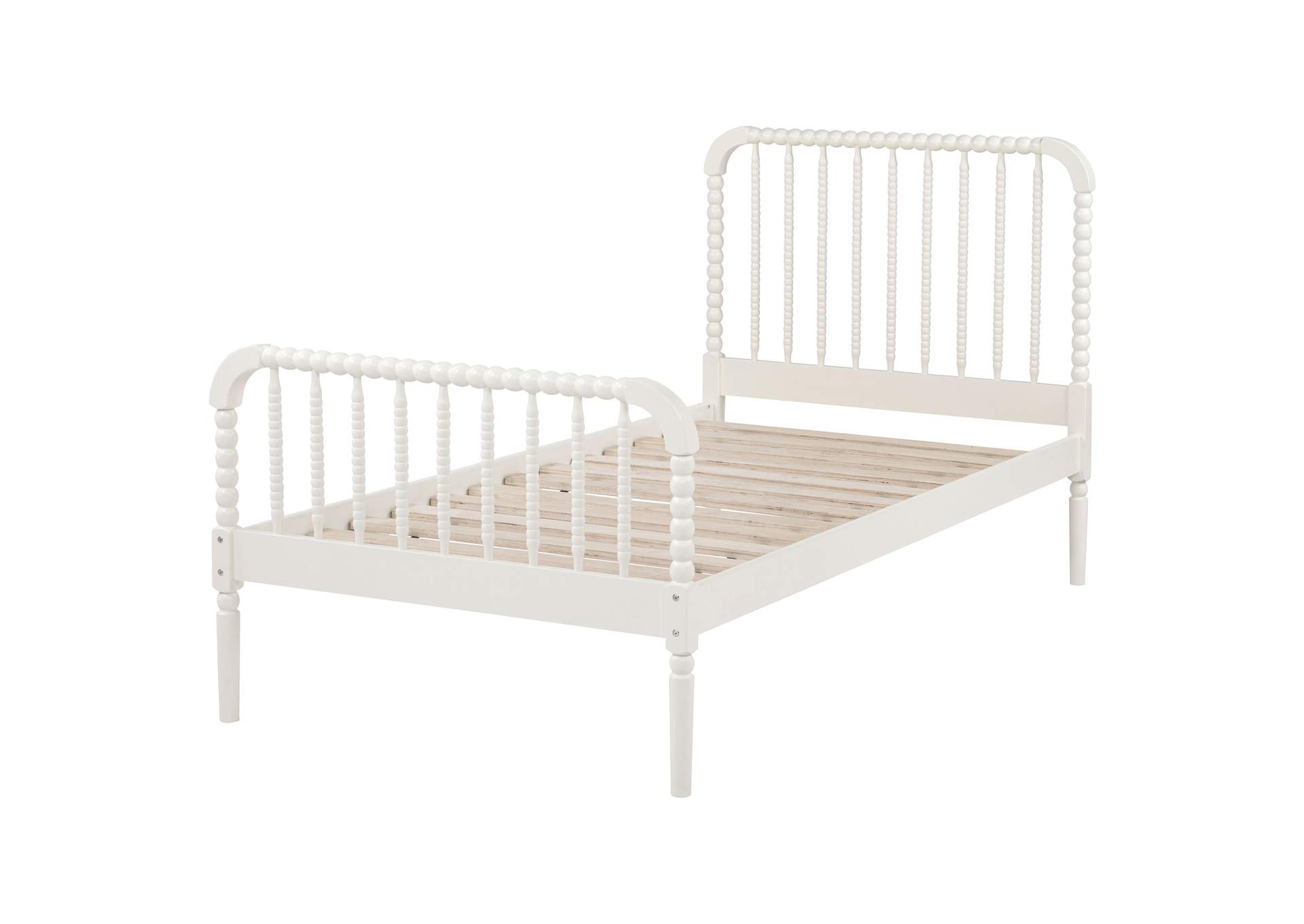 Jones Wood Twin Open Frame Bed White image 6