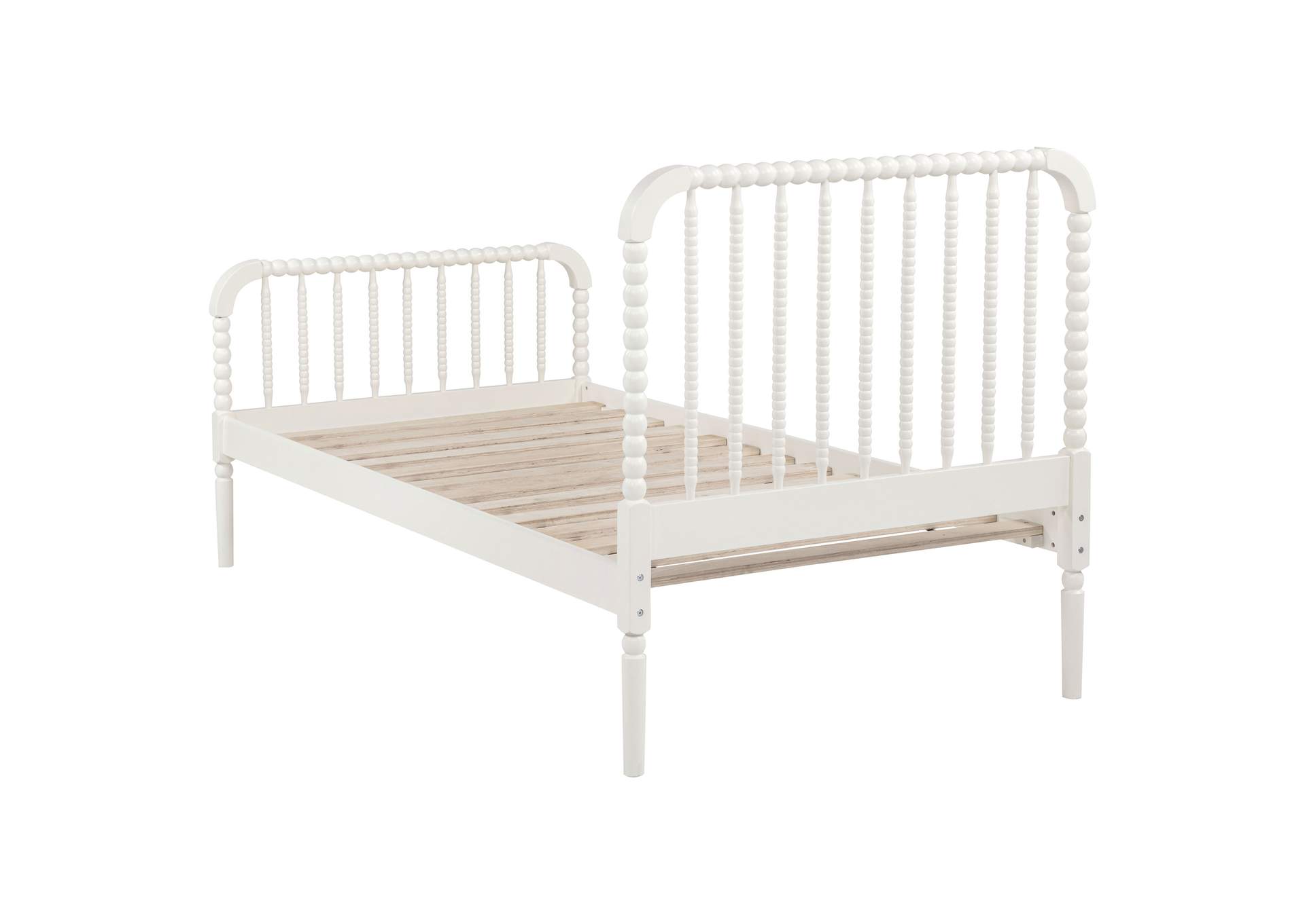 Jones Wood Twin Open Frame Bed White image 8