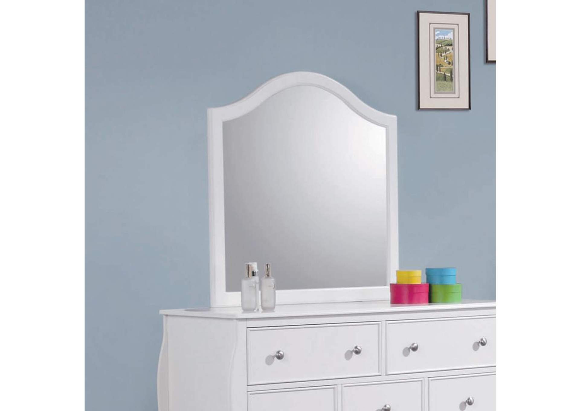 Dominique Dresser Mirror White