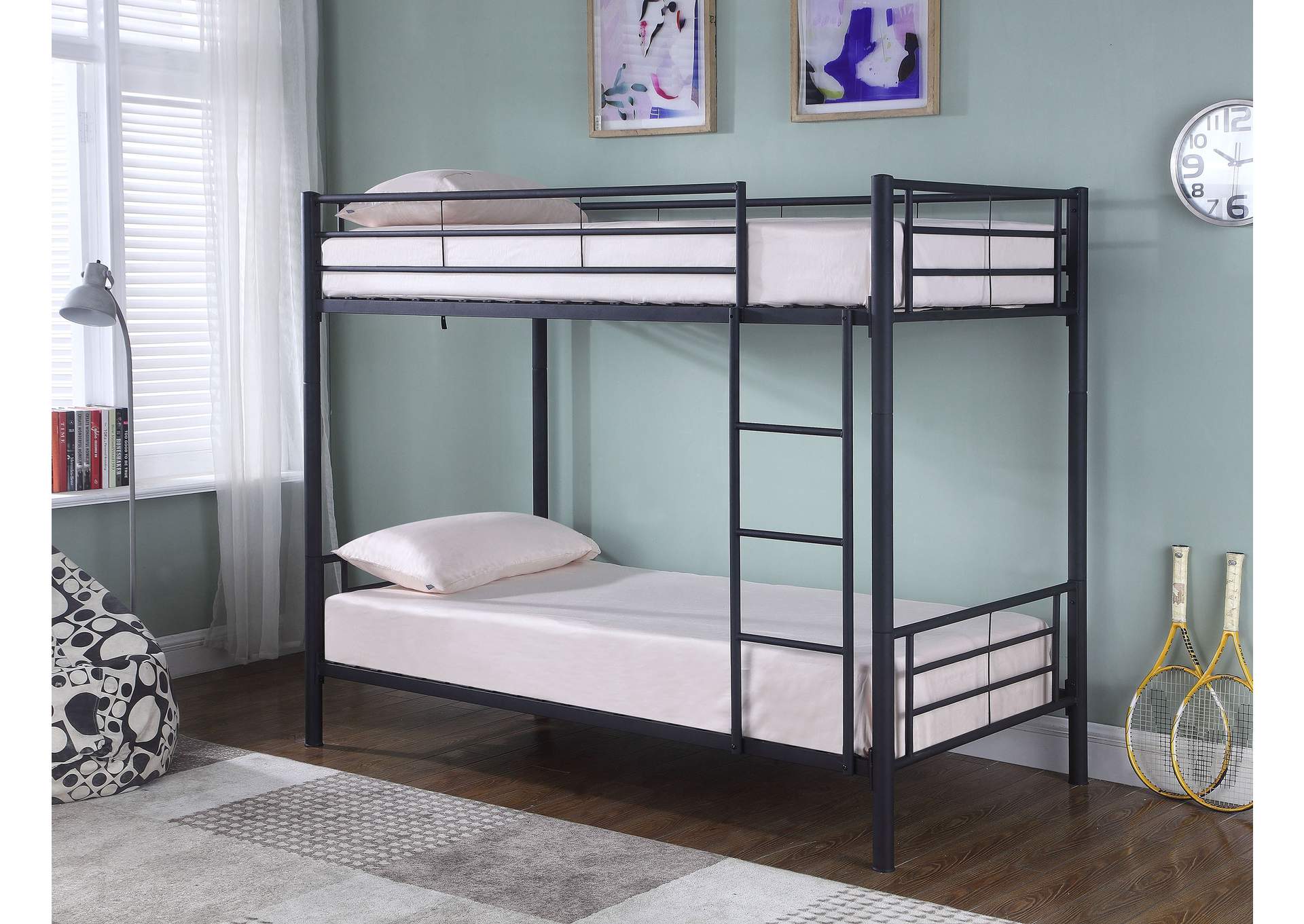 Hayward Twin over Twin Bunk Bed Black