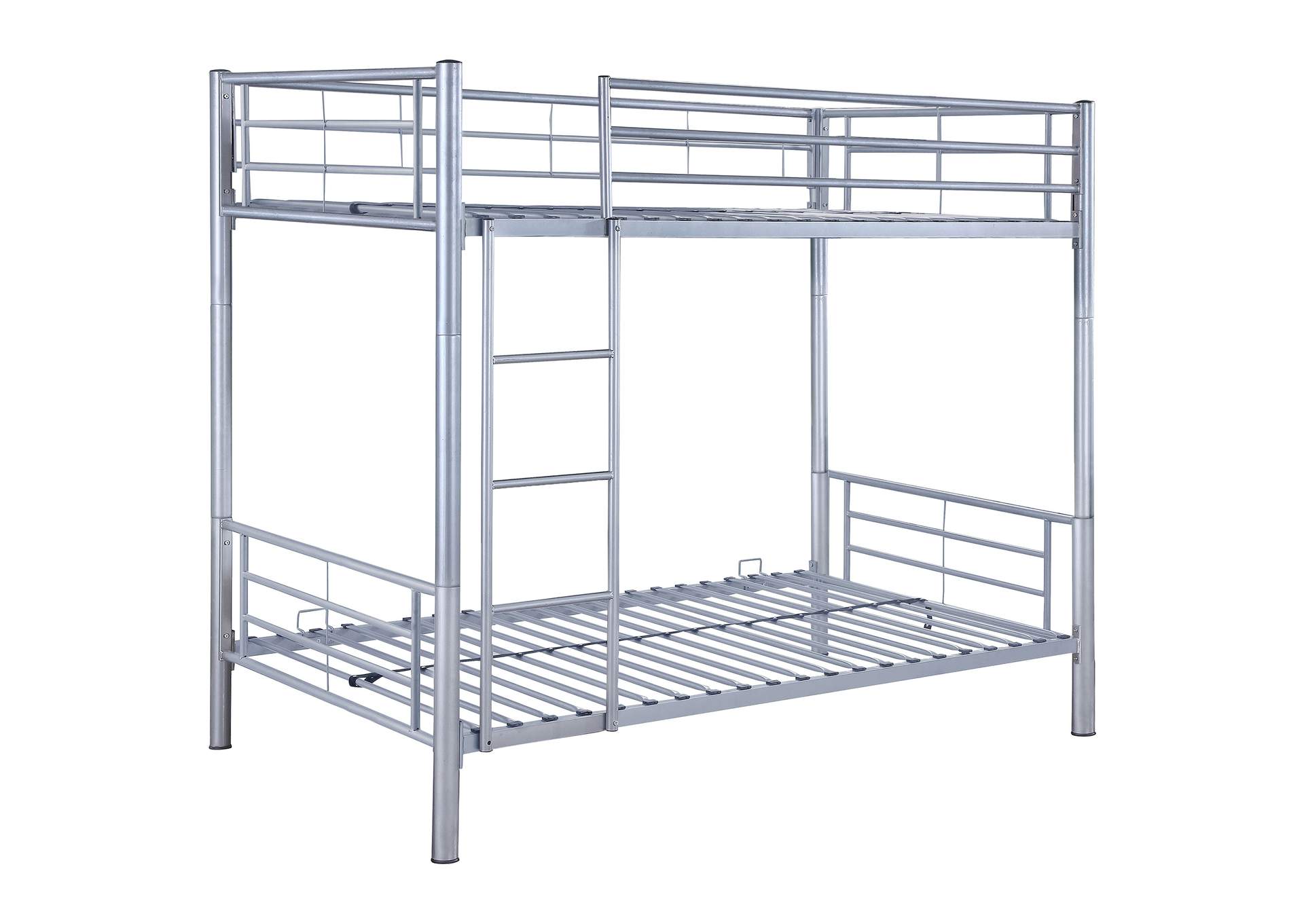Hayward Metal Twin Over Twin Bunk Bed Silver
