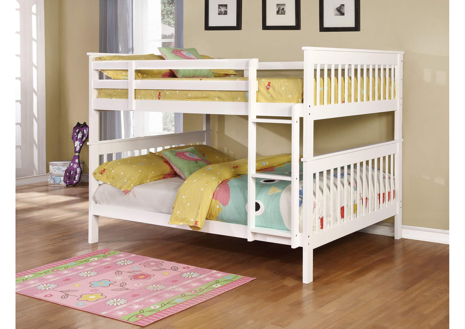 Chapman Full over Full Bunk Bed White