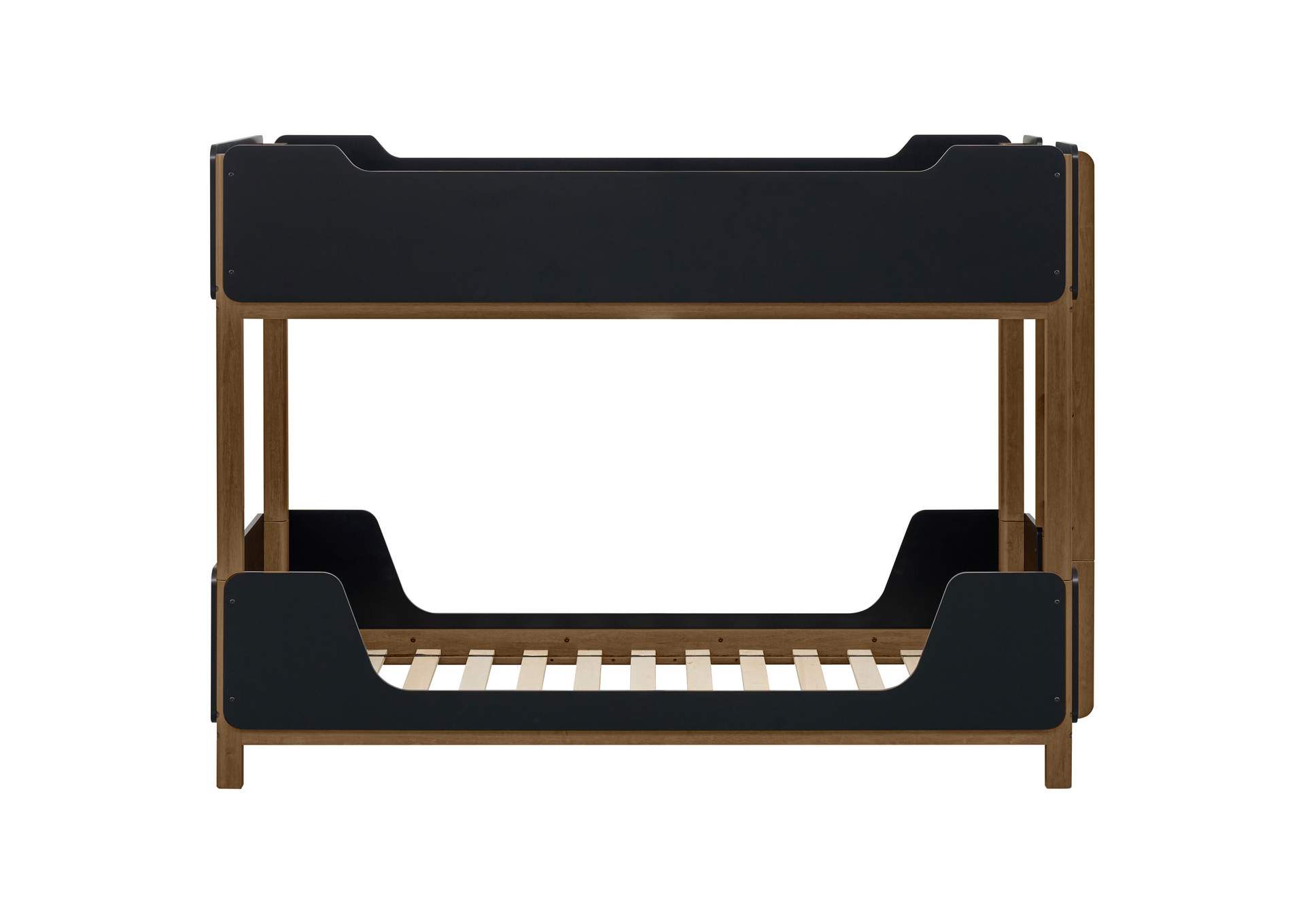Morris Twin Over Twin Wood Bunk Bed Black and Walnut image 5