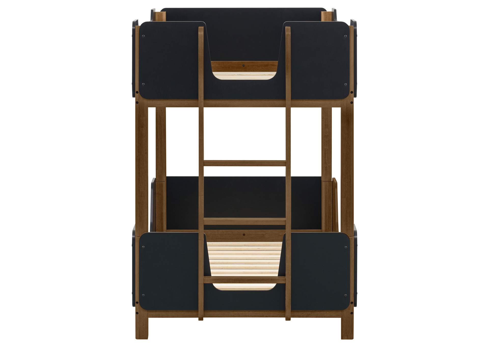 Morris Twin Over Twin Wood Bunk Bed Black and Walnut image 7