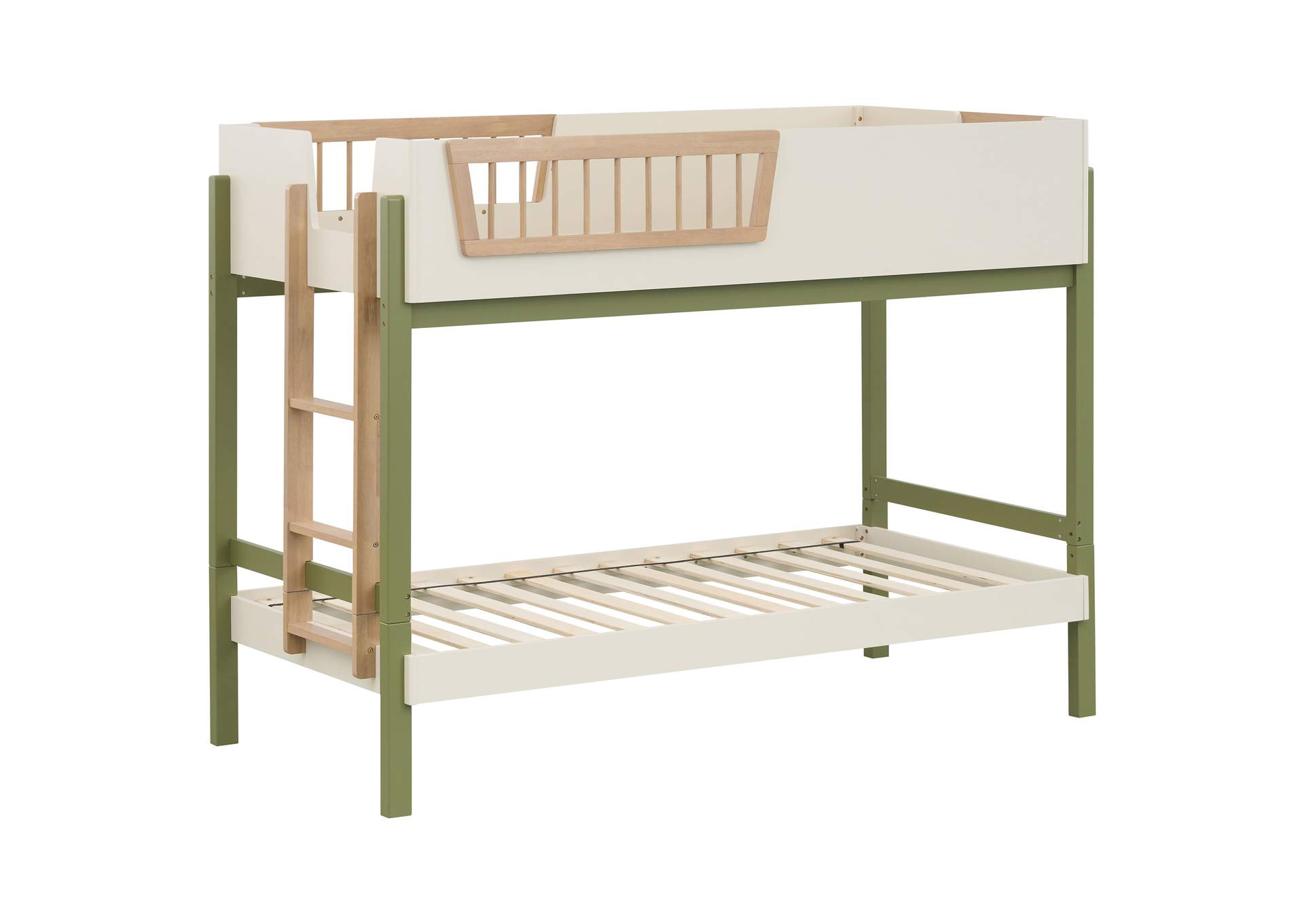 Evren Twin-over-Twin Bunk Bed with Trundle and Ladder Tri-Tone image 4