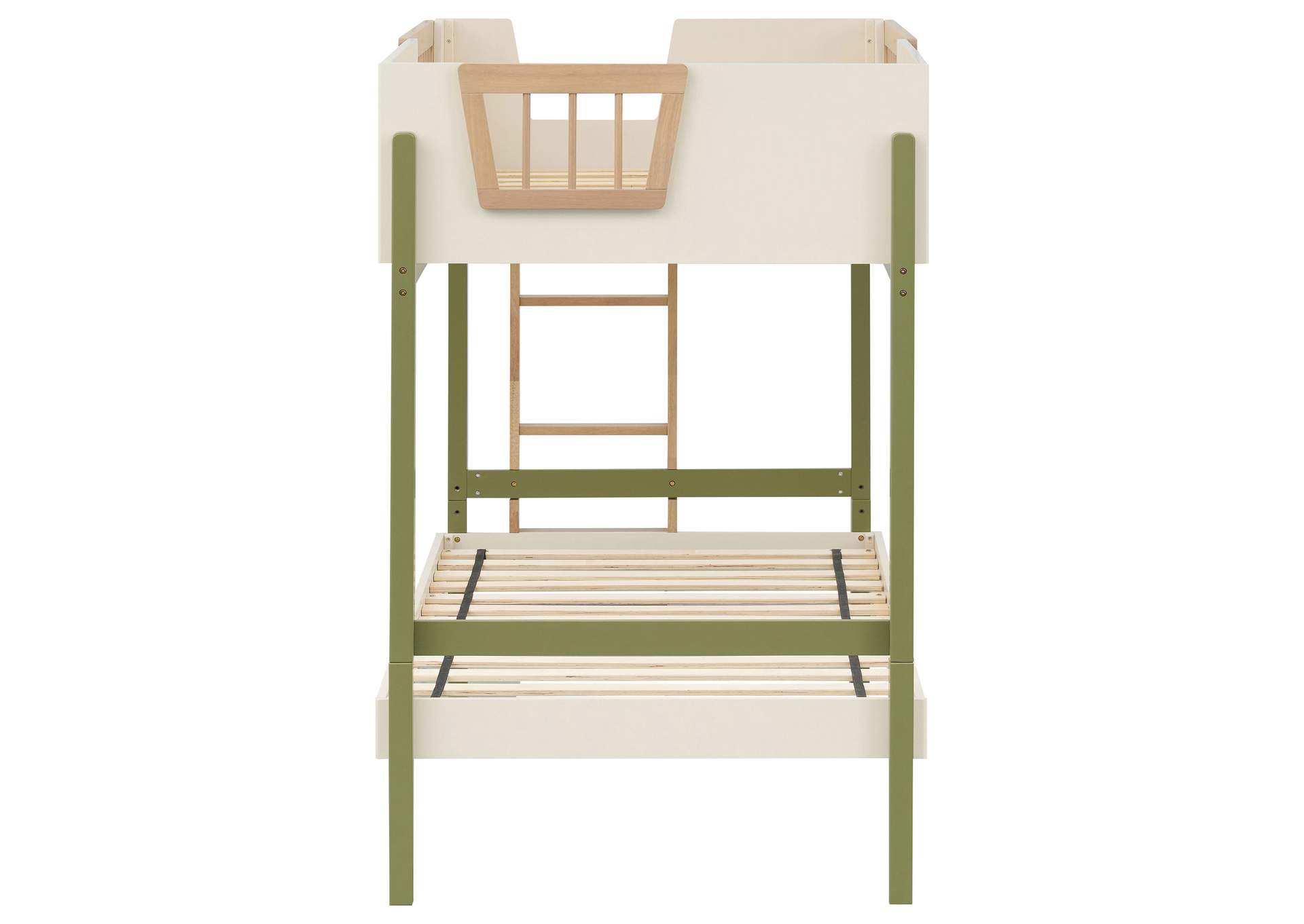Evren Twin-over-Twin Bunk Bed with Trundle and Ladder Tri-Tone image 7