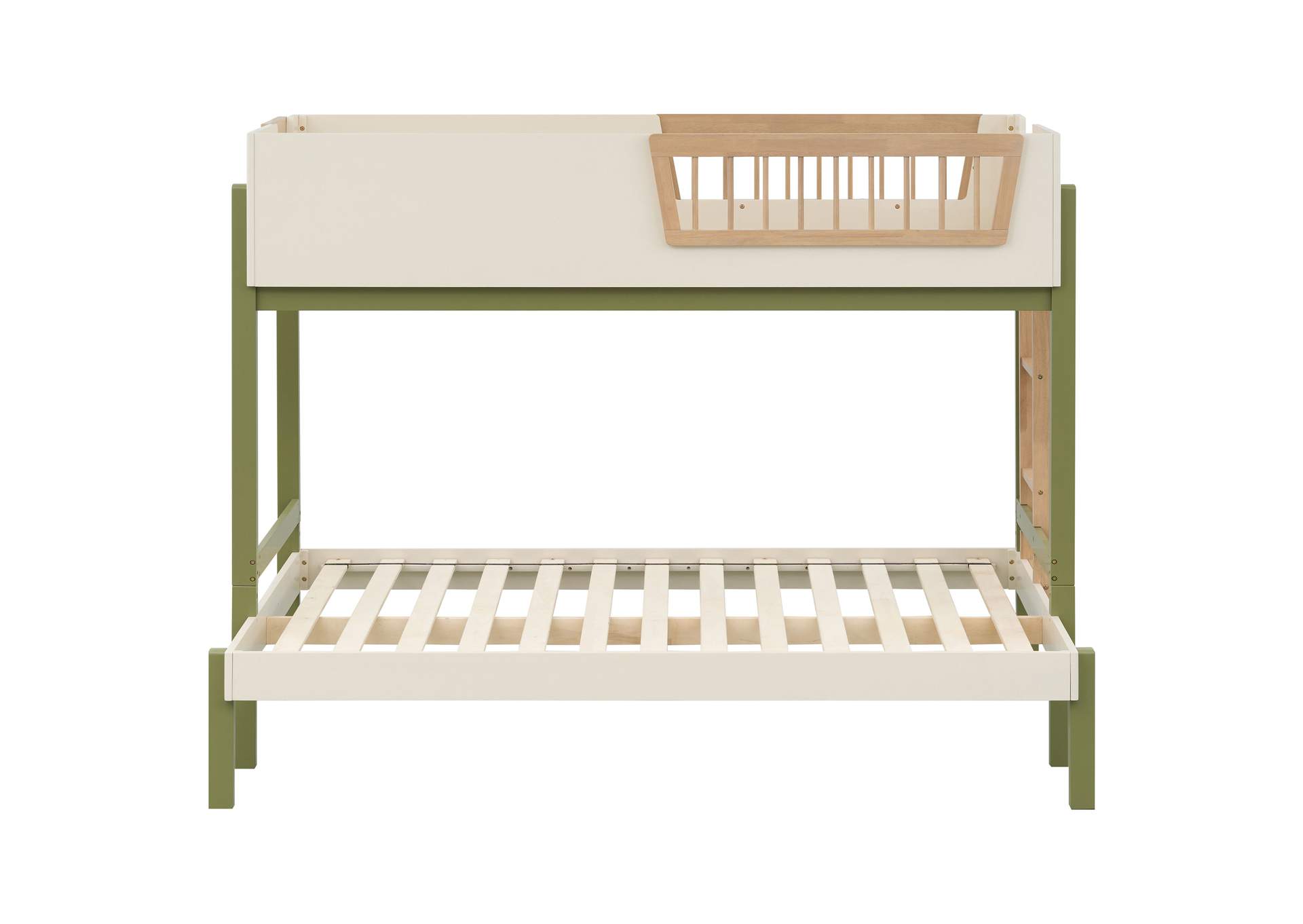 Evren Twin-over-Full Bunk Bed with Trundle and Ladder Tri-Tone image 5