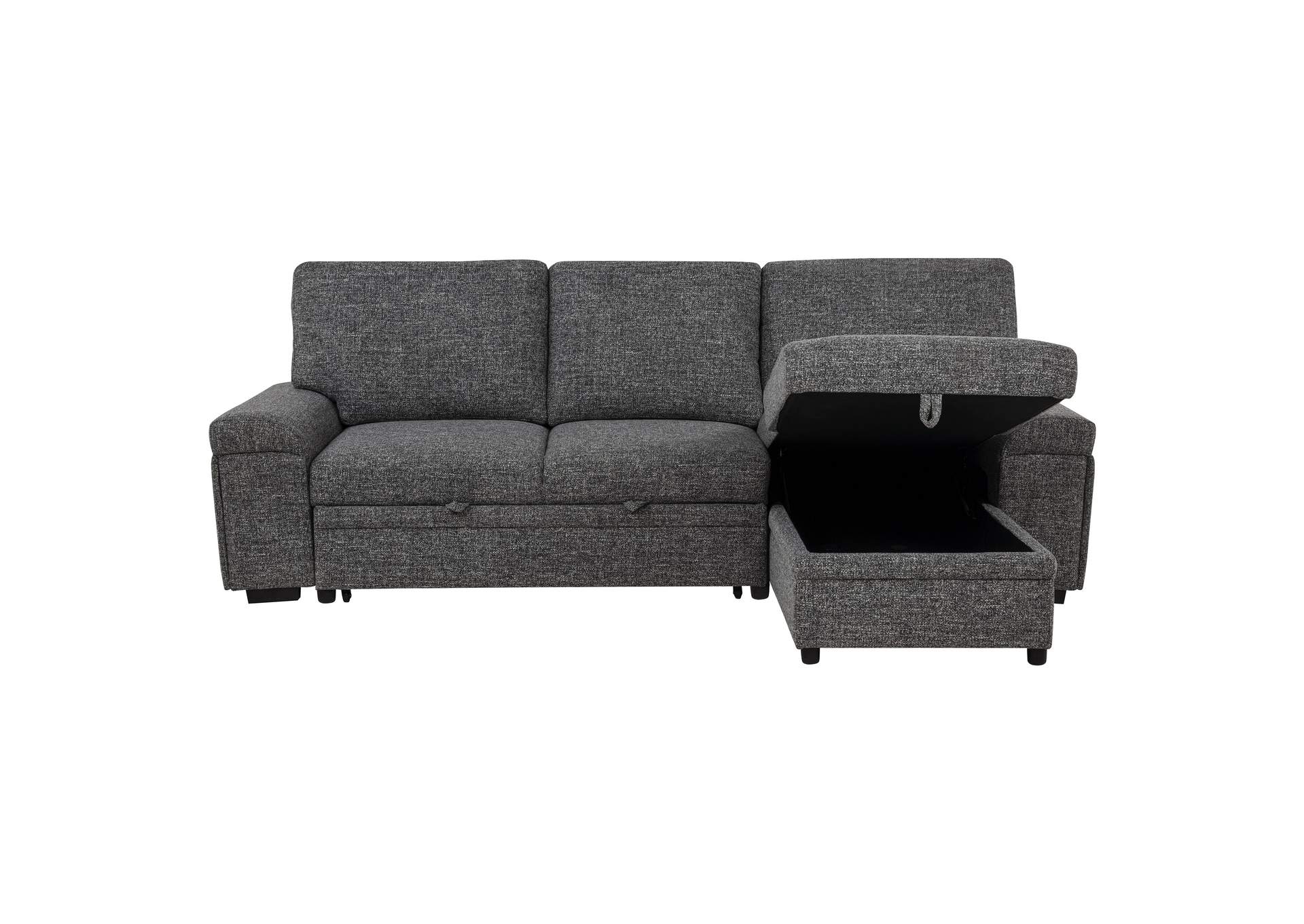 Demko Sleeper Sectional Sofa with Speaker and Storage Chaise Granite image 14