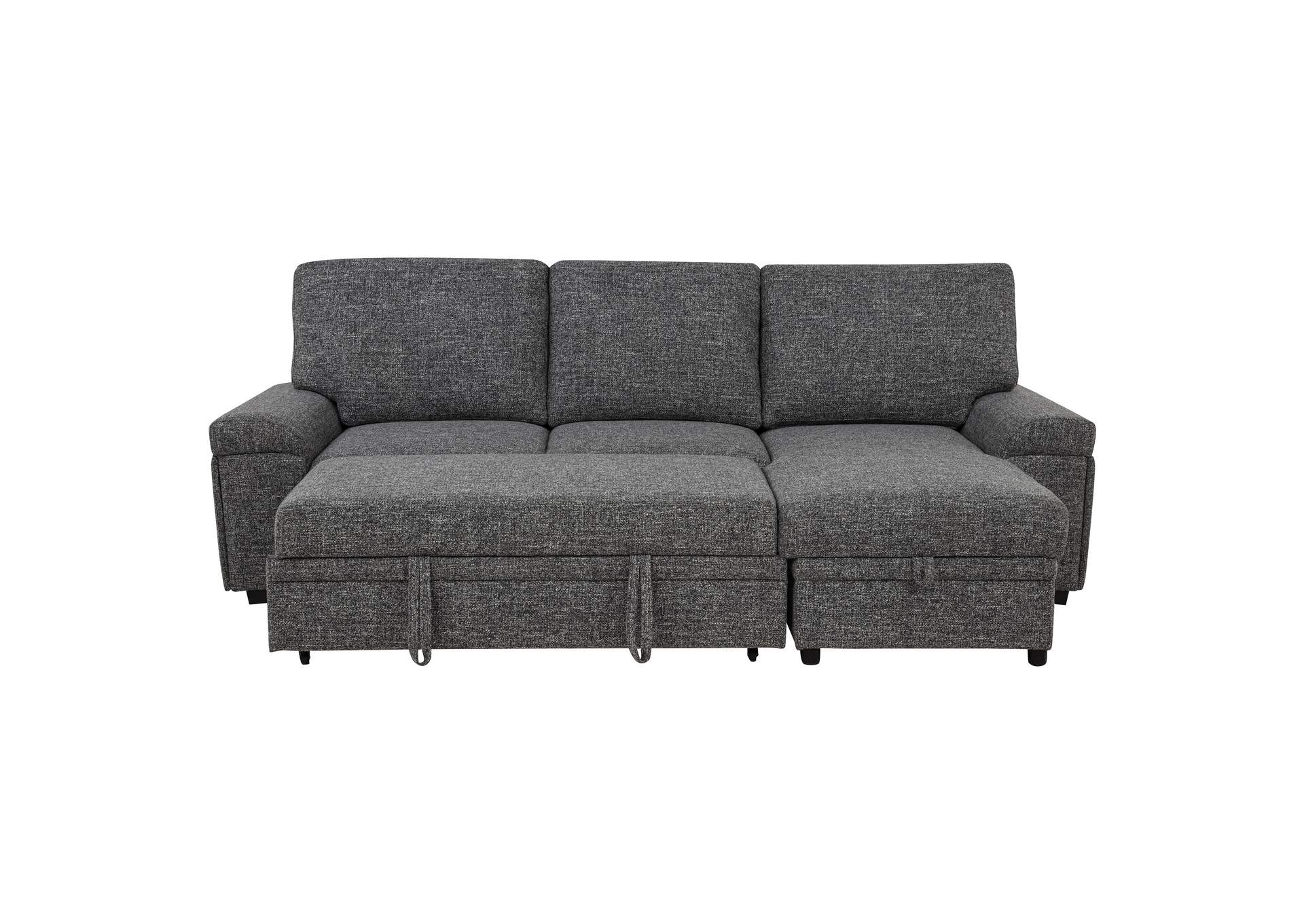Demko Sleeper Sectional Sofa with Speaker and Storage Chaise Granite image 13