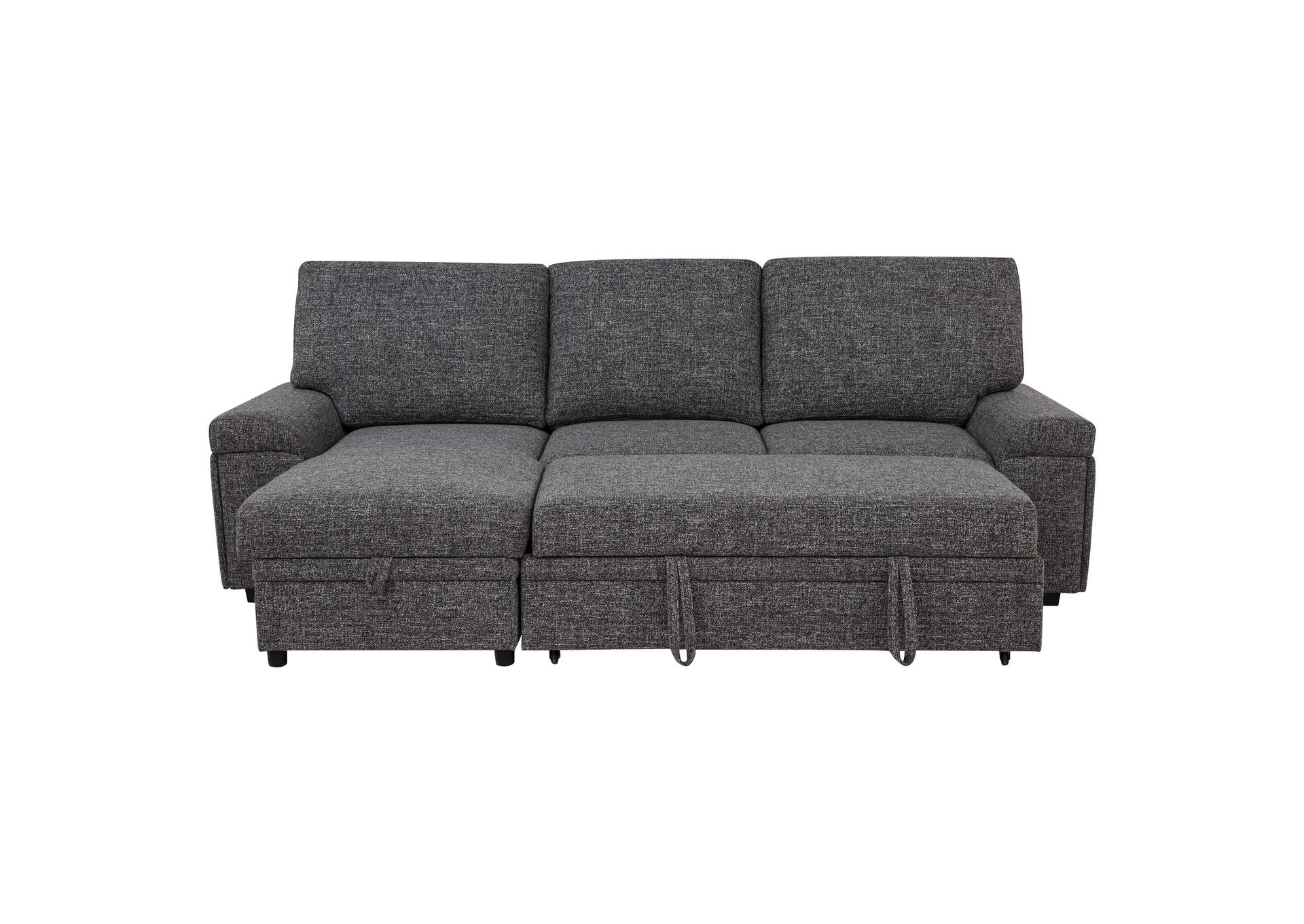 Demko Sleeper Sectional Sofa with Speaker and Storage Chaise Granite image 12