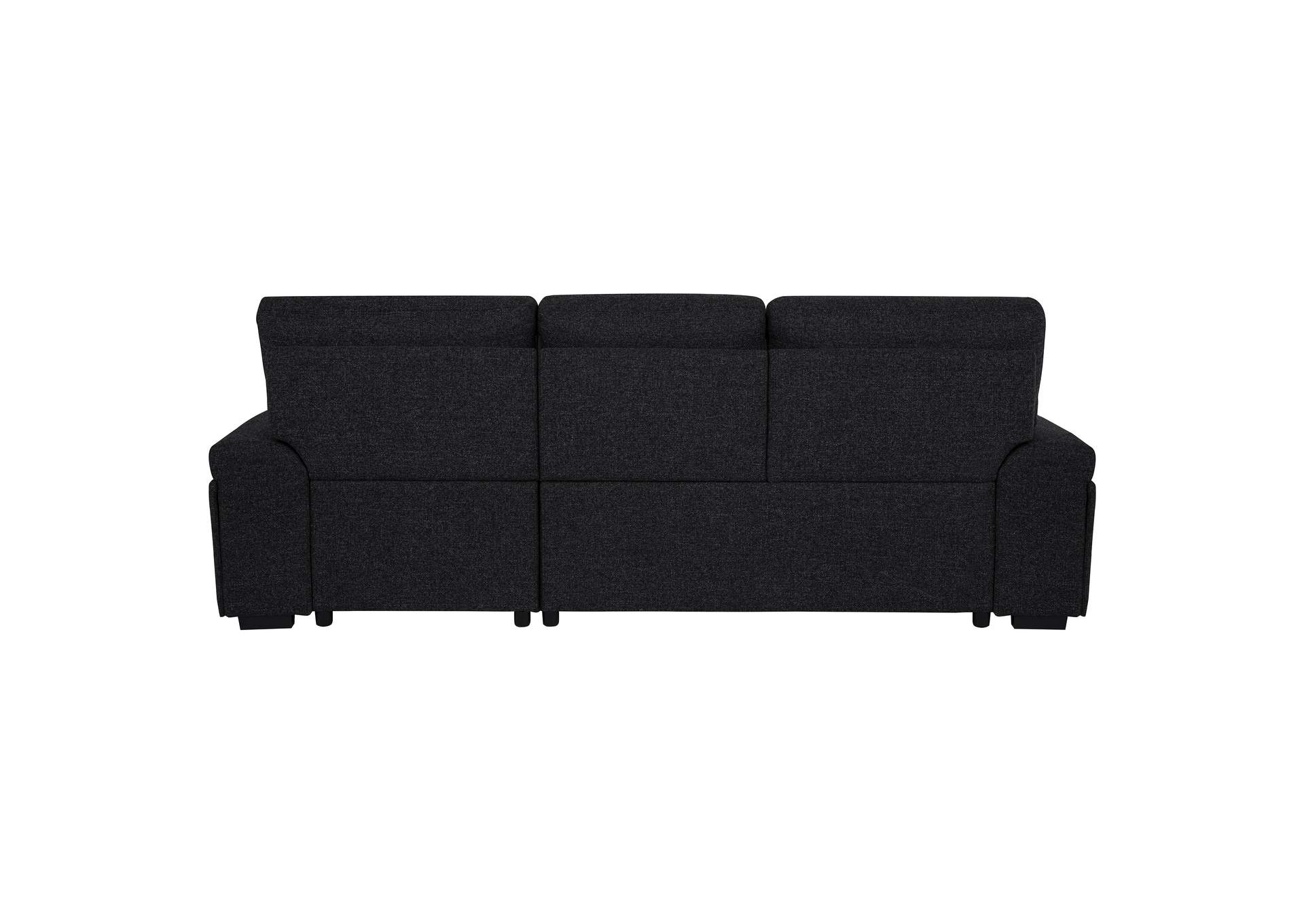 Demko Sleeper Sectional Sofa with Speaker and Storage Chaise Black image 9