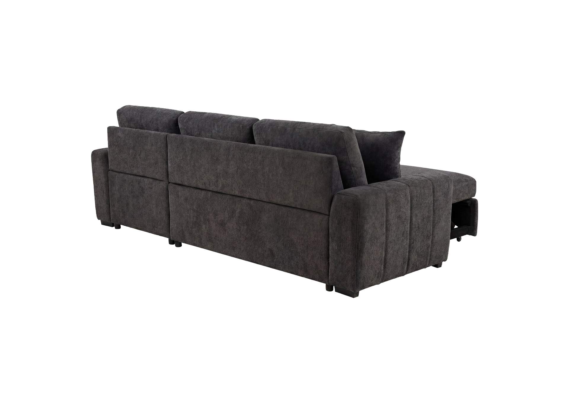 Pastrana Upholstered Sleeper Sectional Sofa RAF Chaise Grey image 9