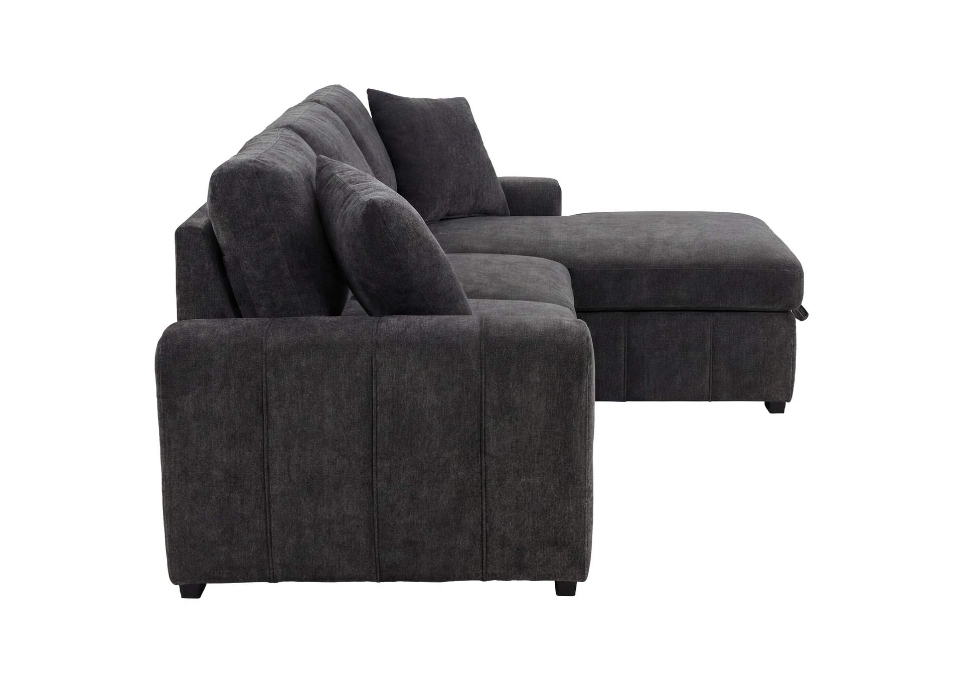 Pastrana Upholstered Sleeper Sectional Sofa RAF Chaise Grey image 10