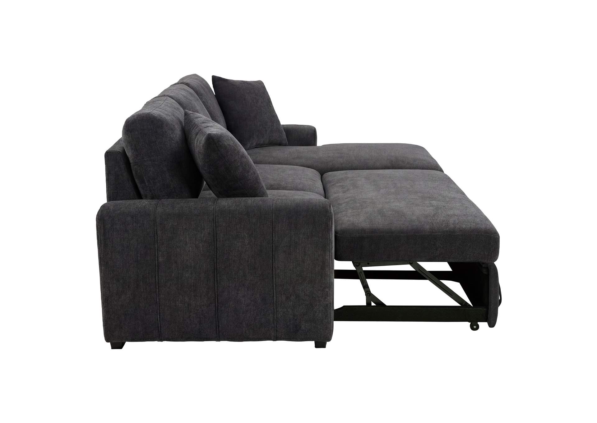 Pastrana Upholstered Sleeper Sectional Sofa RAF Chaise Grey image 11