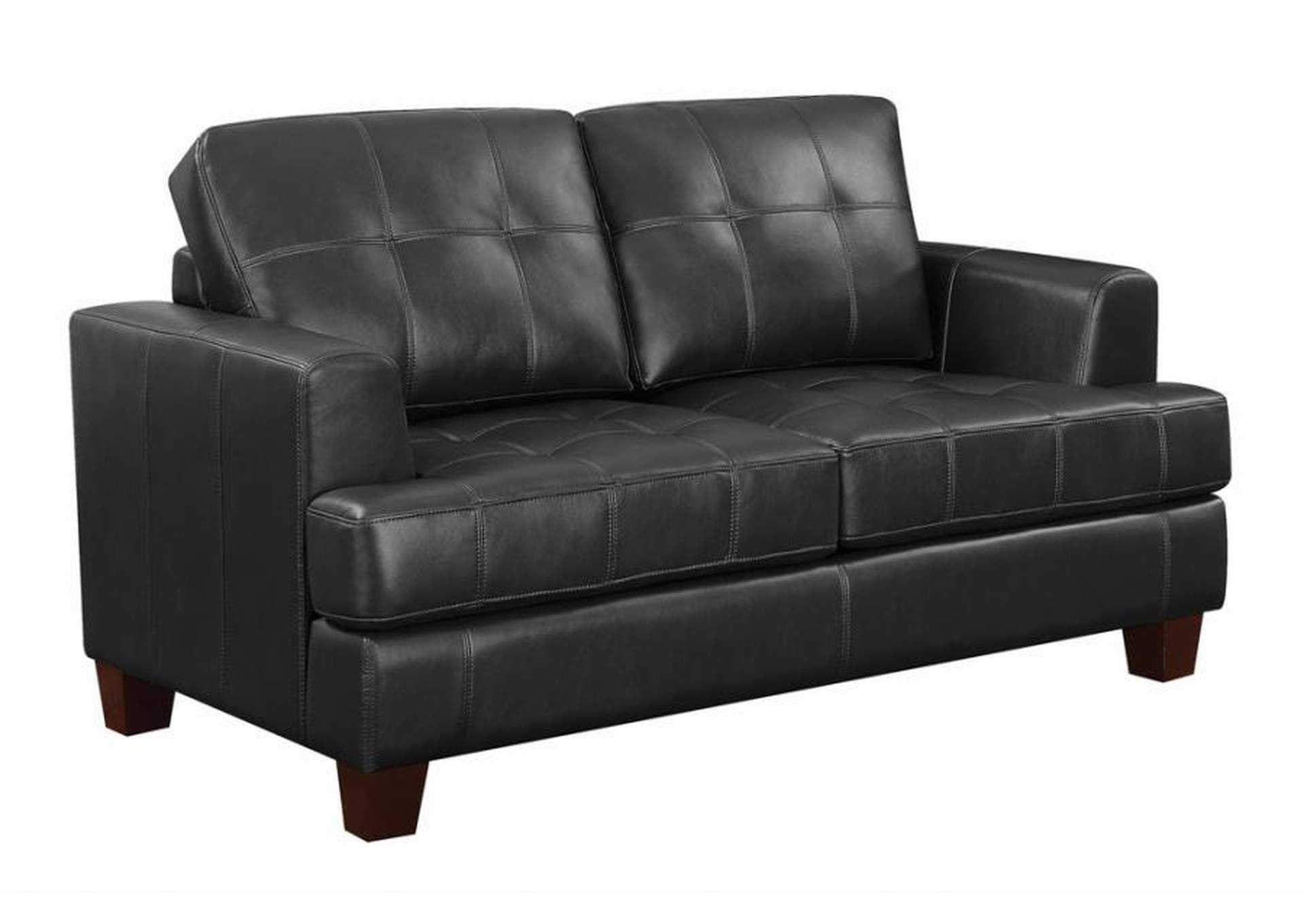 Samuel Upholstered Loveseat Sleeper Black image 1