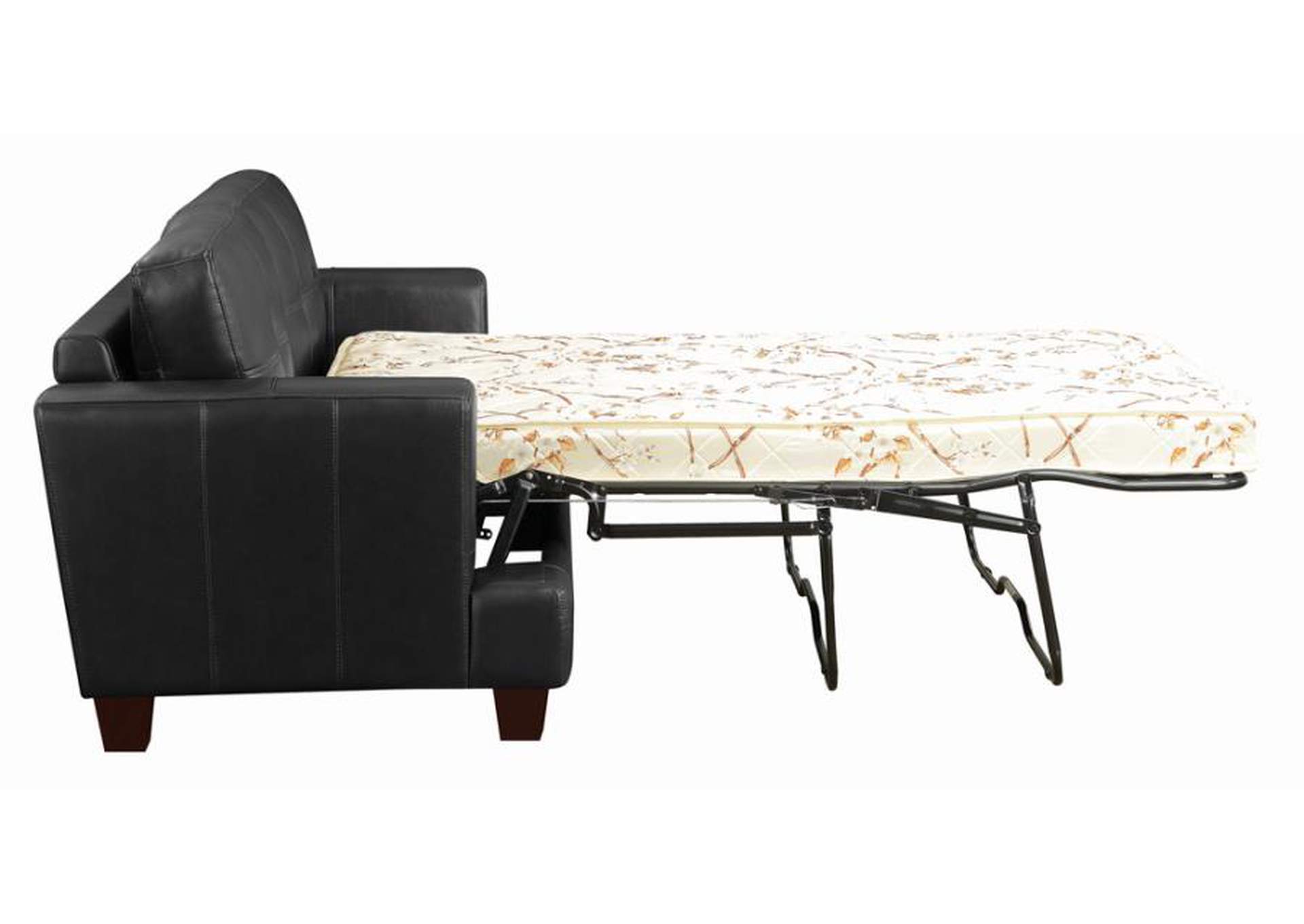 Samuel Upholstered Loveseat Sleeper Black image 9