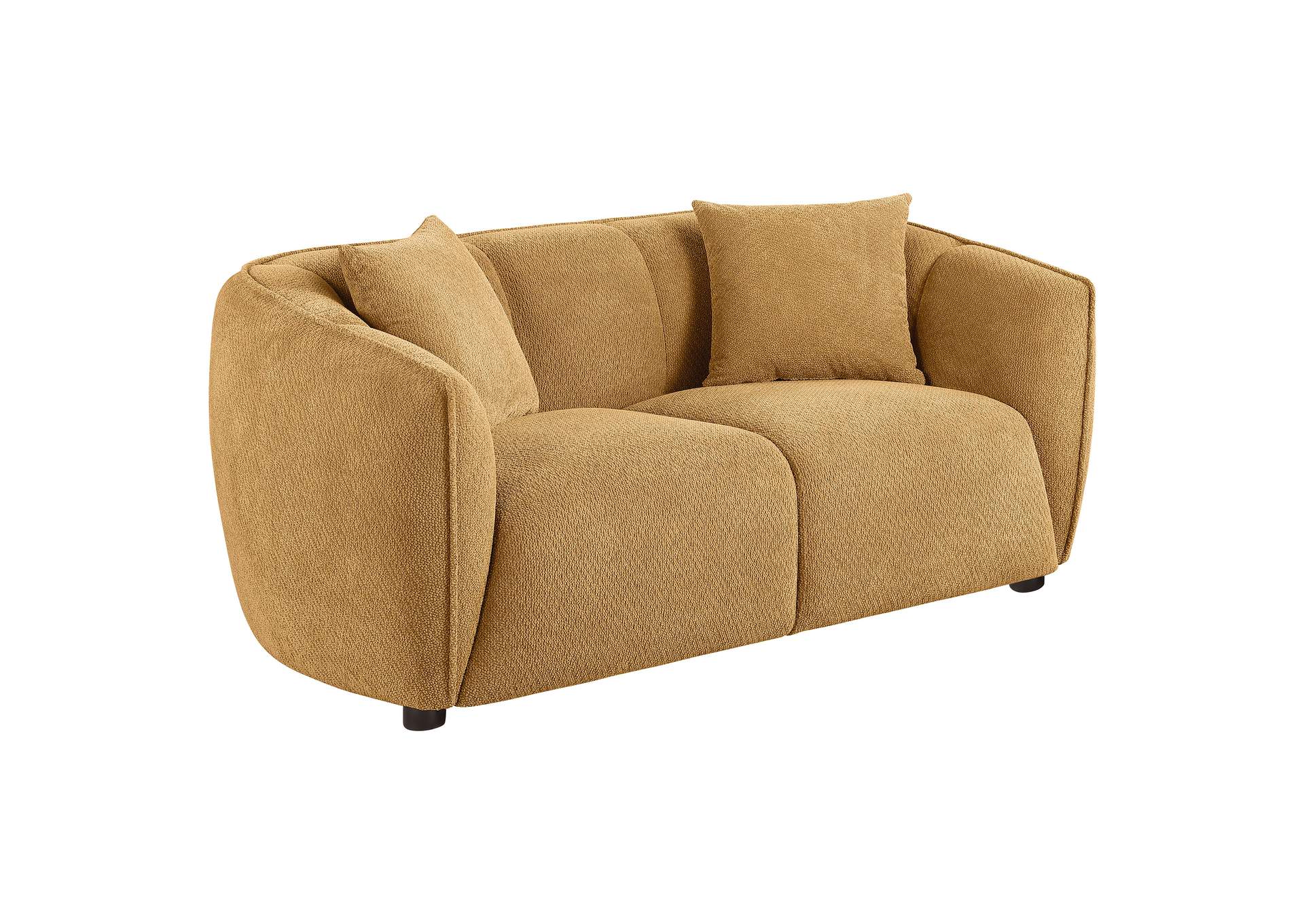 Aleisha 2-piece Fabric Upholstered Sofa Set Mustard Yellow image 6