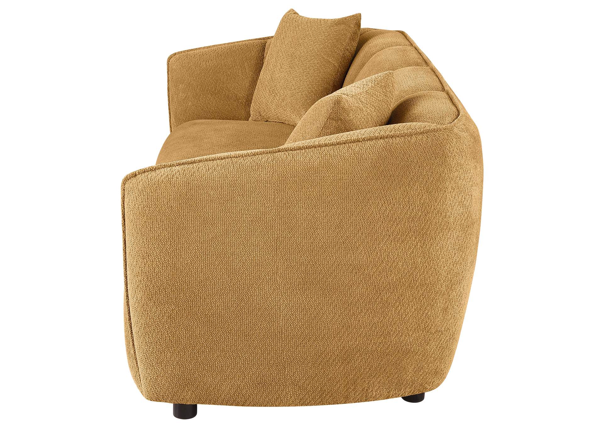 Aleisha Fabric Upholstered Sofa Mustard Yellow image 6