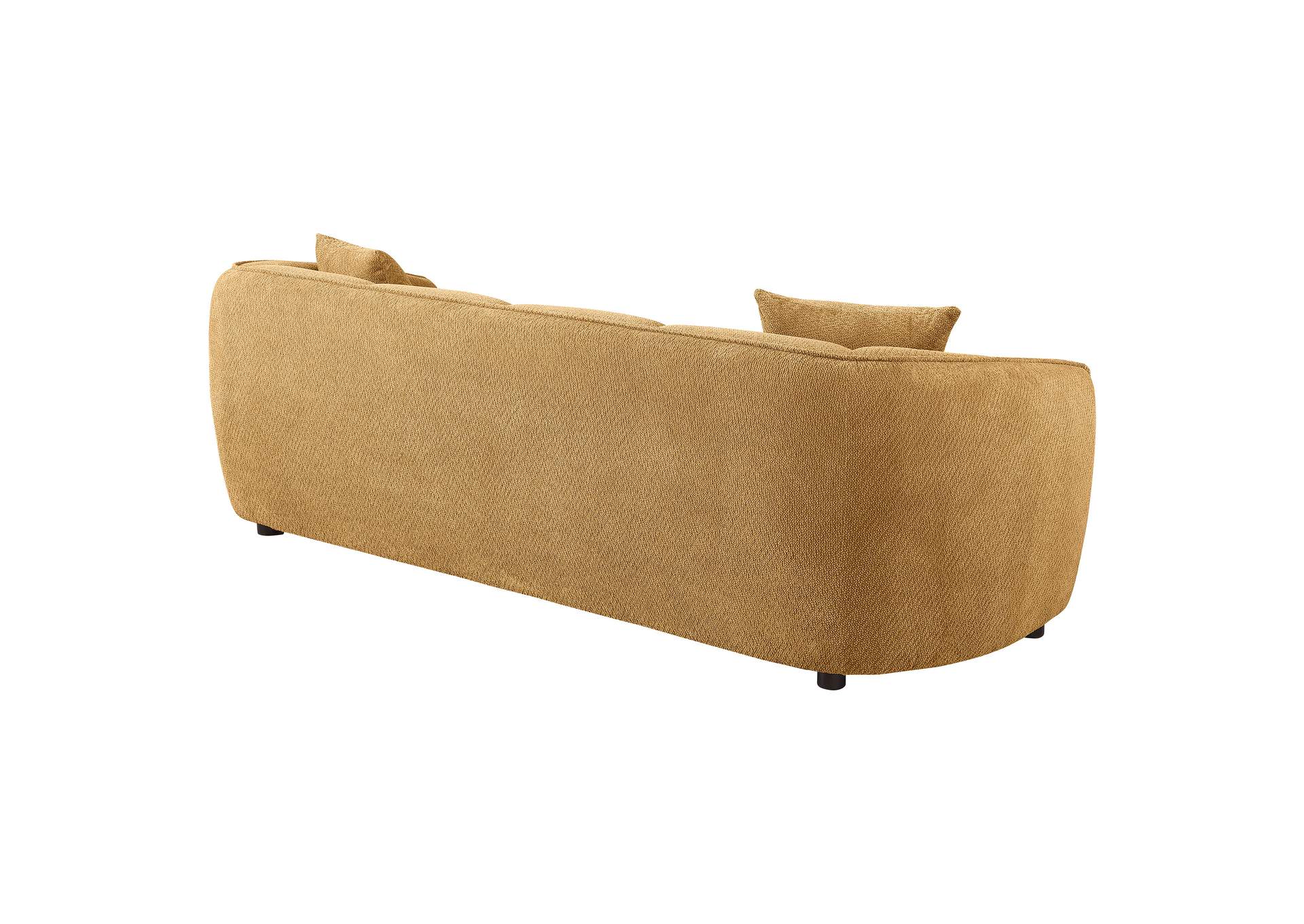 Aleisha Fabric Upholstered Sofa Mustard Yellow image 8