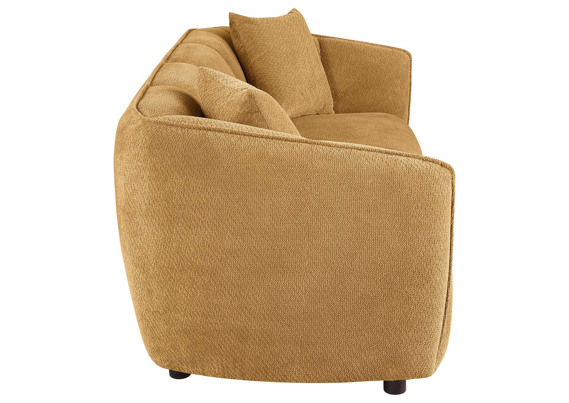 Aleisha Fabric Upholstered Sofa Mustard Yellow image 9