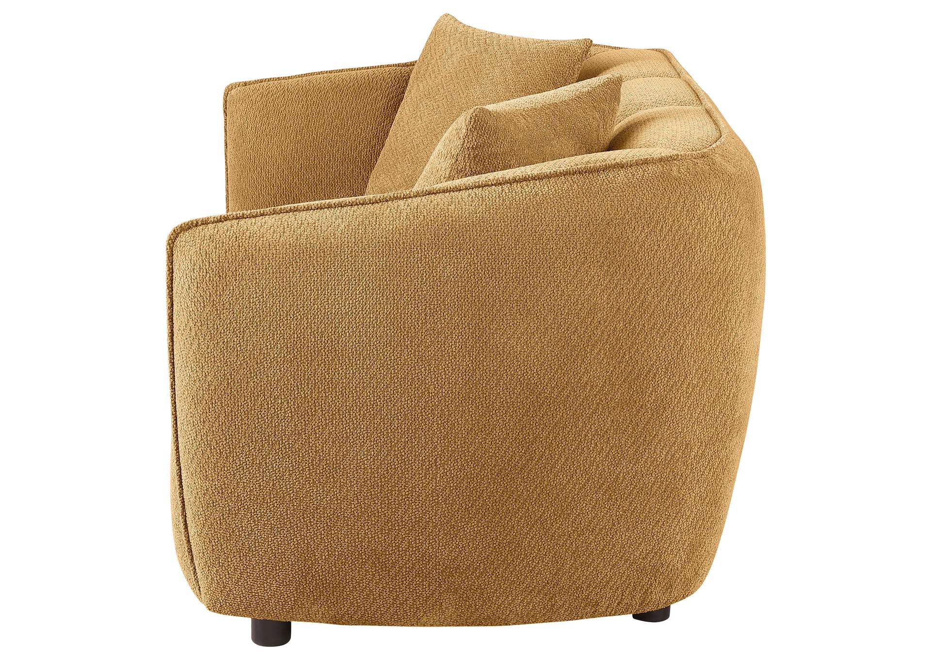 Aleisha Fabric Upholstered Loveseat Mustard Yellow image 6