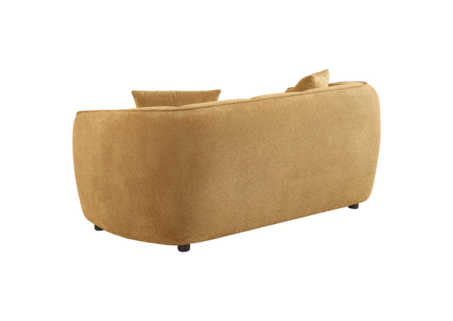 Aleisha Fabric Upholstered Loveseat Mustard Yellow image 7
