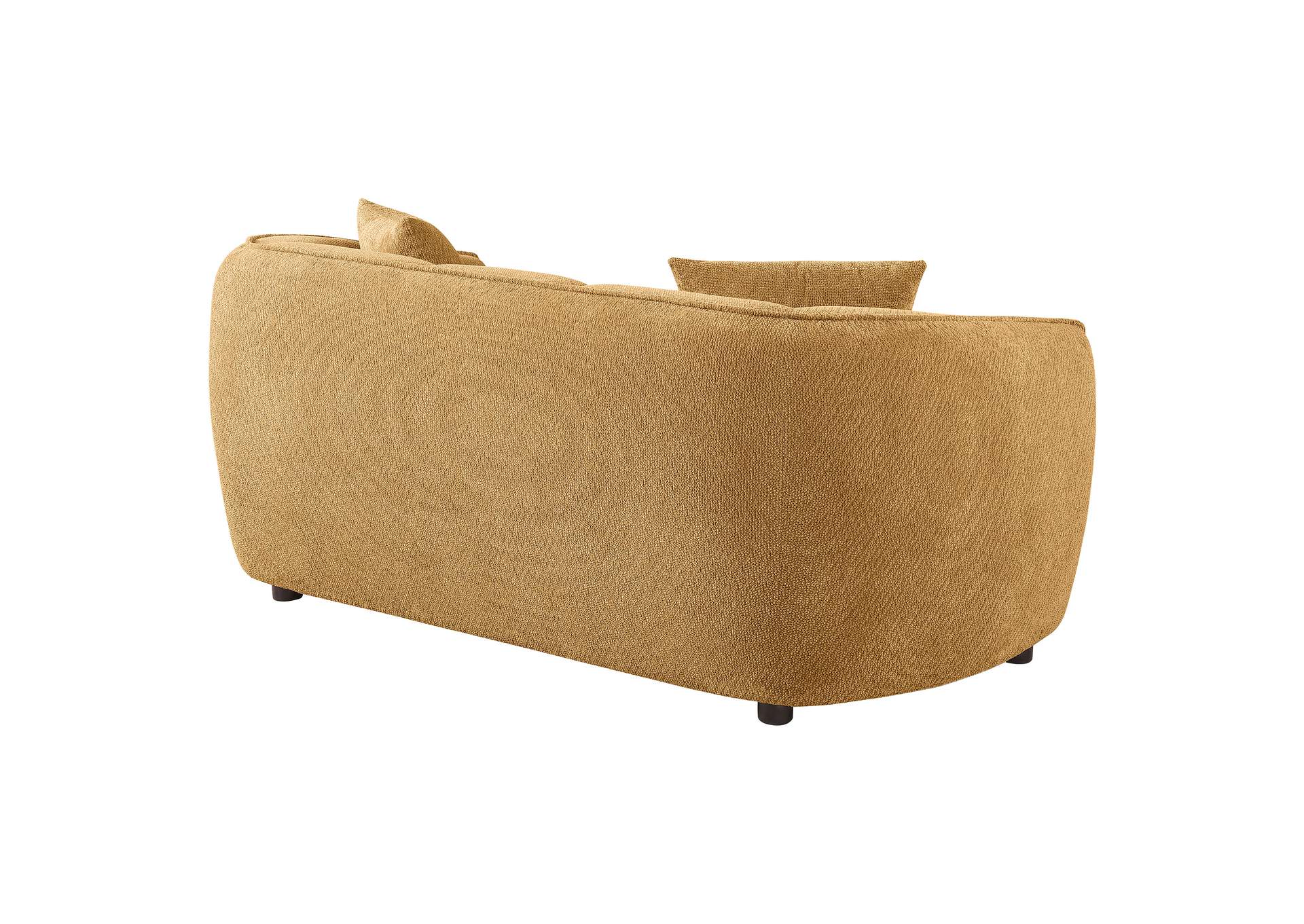 Aleisha Fabric Upholstered Loveseat Mustard Yellow image 8