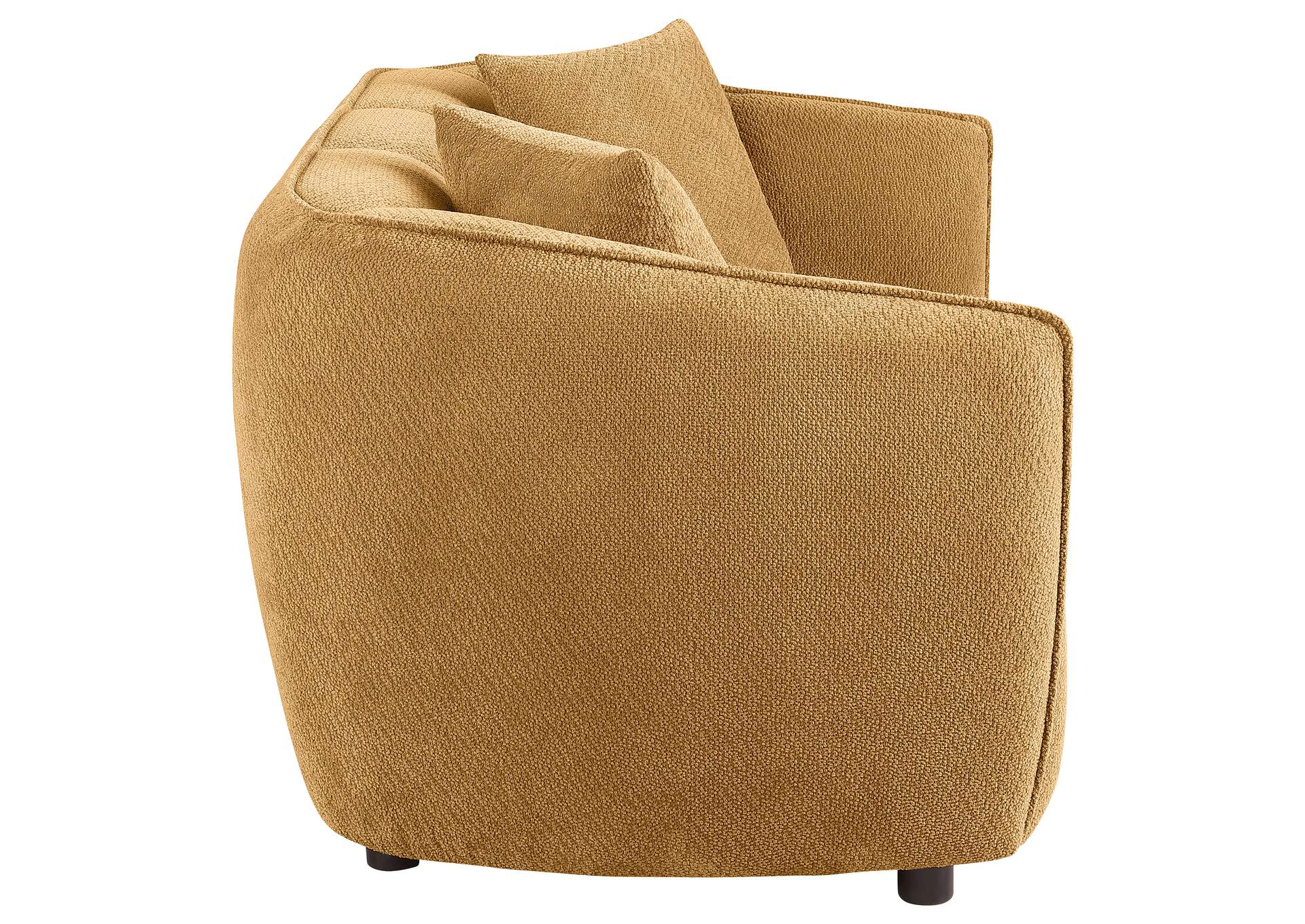 Aleisha Fabric Upholstered Loveseat Mustard Yellow image 9
