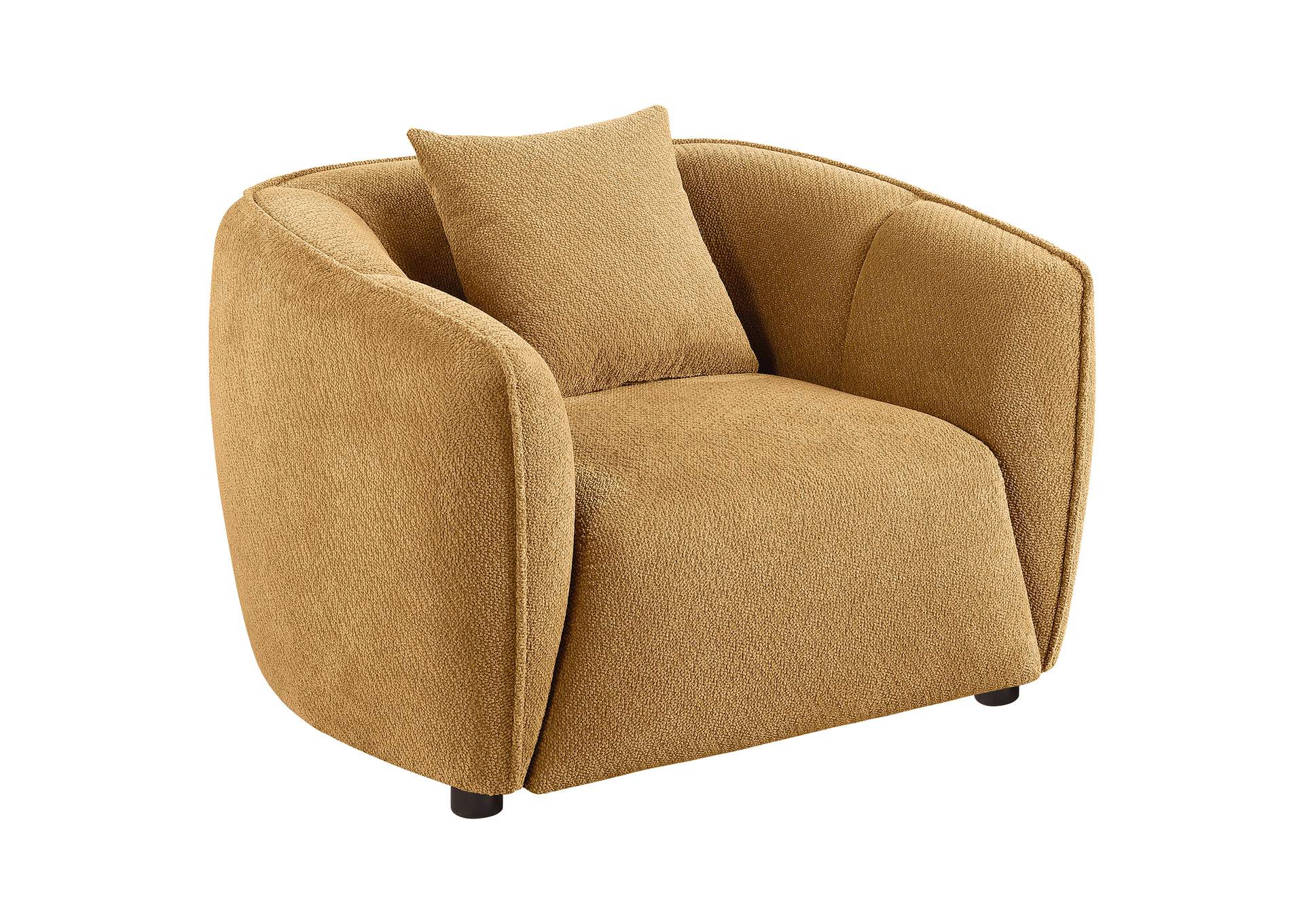 Aleisha Fabric Upholstered Accent Chair Mustard Yellow image 1