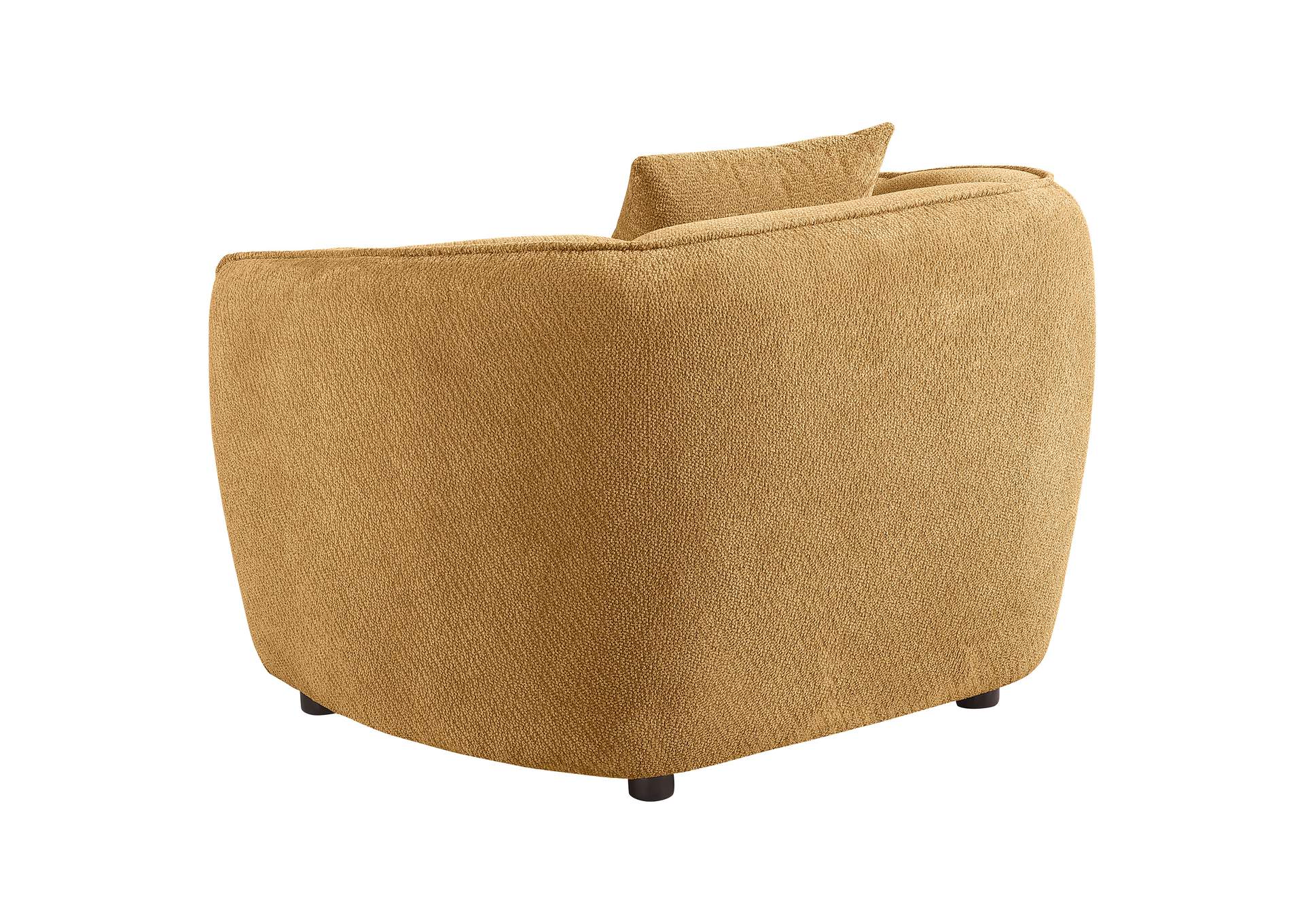 Aleisha Fabric Upholstered Accent Chair Mustard Yellow image 7