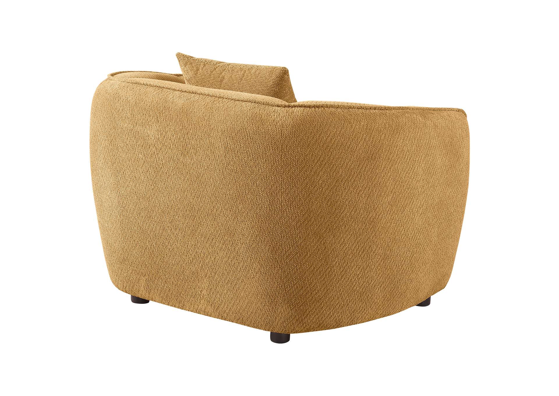 Aleisha Fabric Upholstered Accent Chair Mustard Yellow image 8