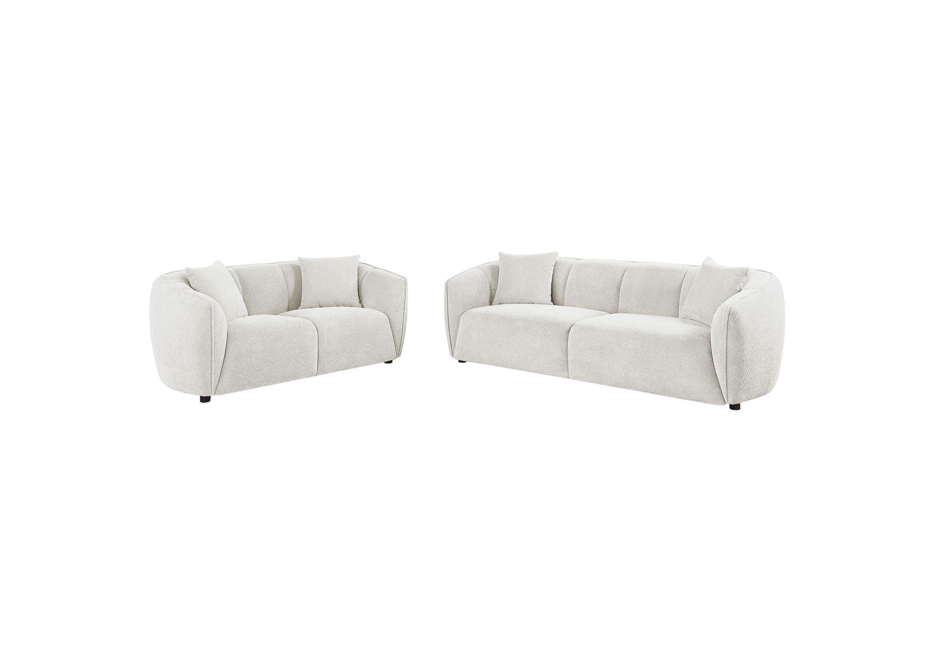 Aleisha 2-piece Fabroc Upholstered Sofa Set Sand image 1