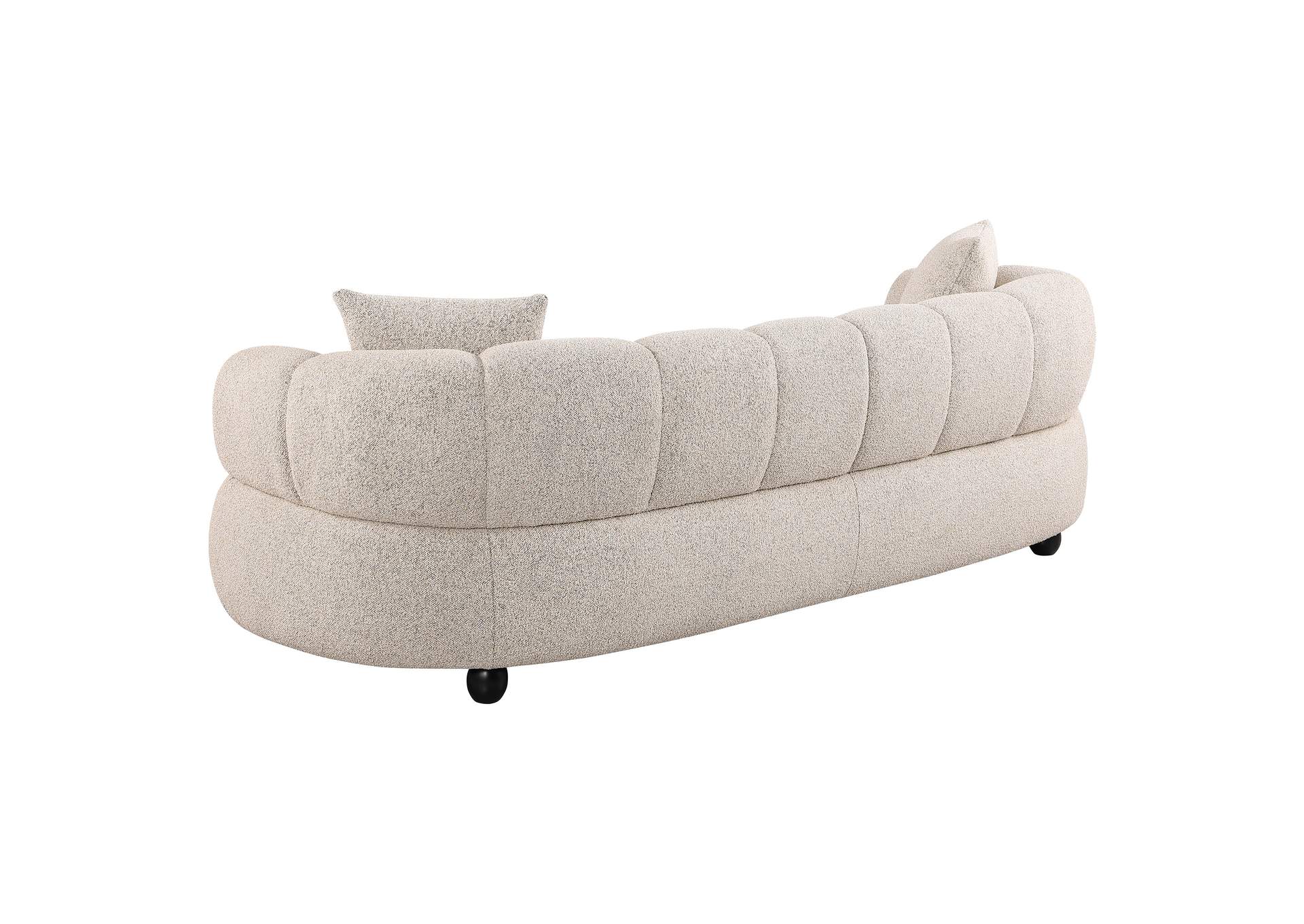 Whitney Contemporary Channel Tufted Woven Fabric Upholstered Sofa Set image 4