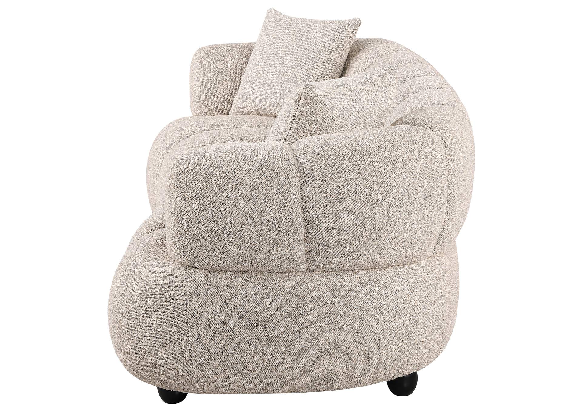 Whitney Contemporary Channel Tufted Woven Fabric Upholstered Sofa image 6