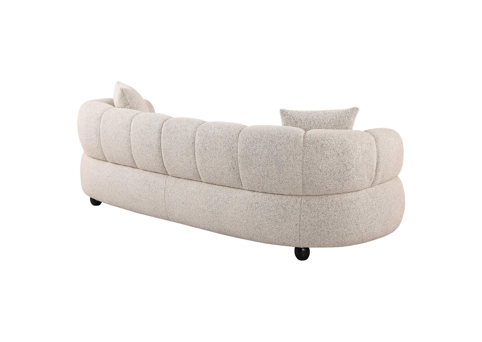 Whitney Contemporary Channel Tufted Woven Fabric Upholstered Sofa image 8