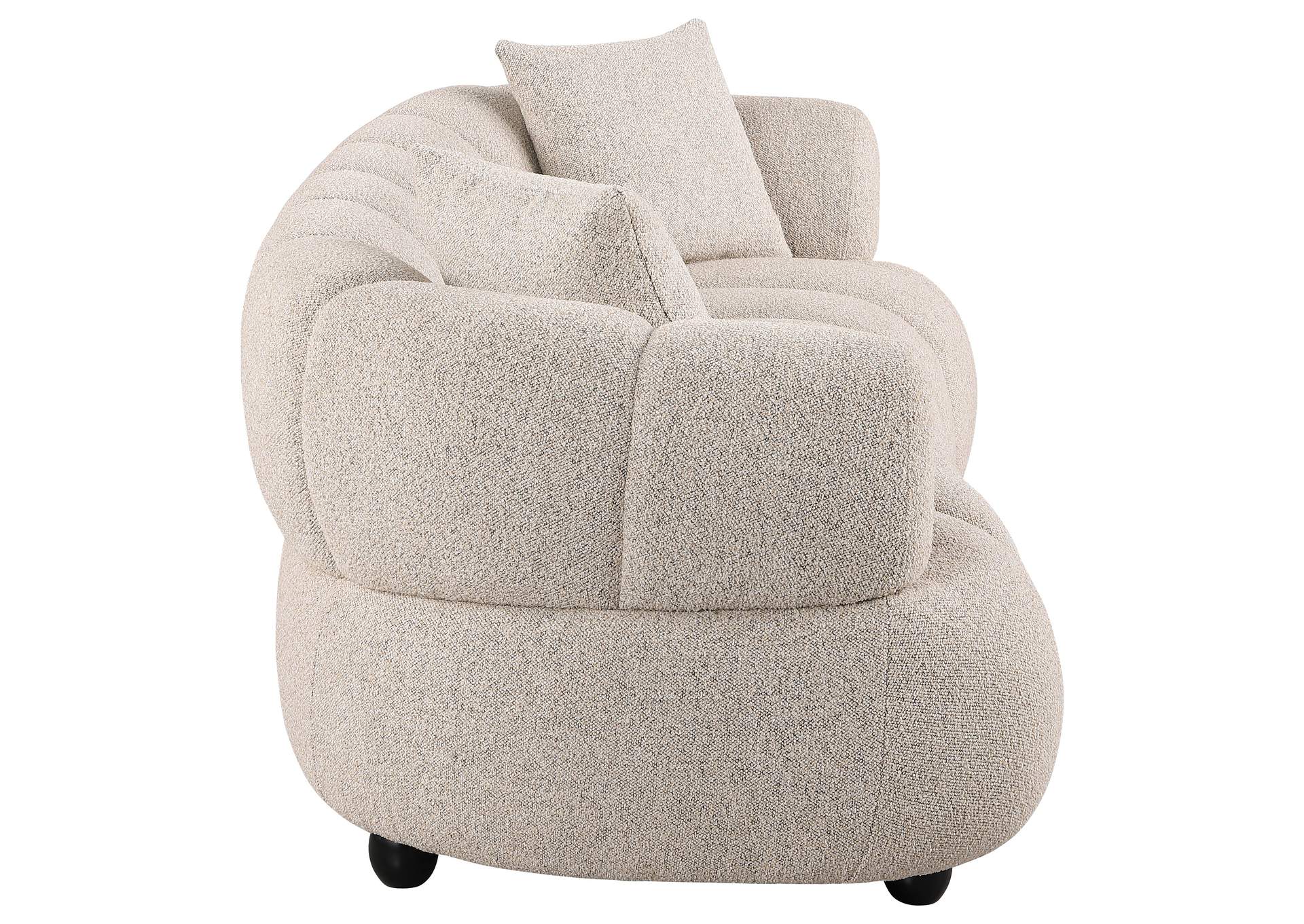 Whitney Contemporary Channel Tufted Woven Fabric Upholstered Sofa image 9