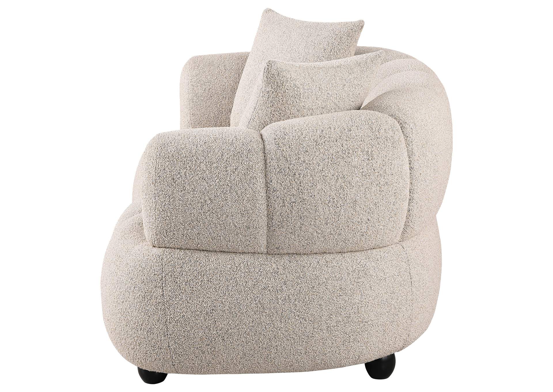 Whitney Contemporary Channel Tufted Woven Fabric Upholstered Loveseat image 6