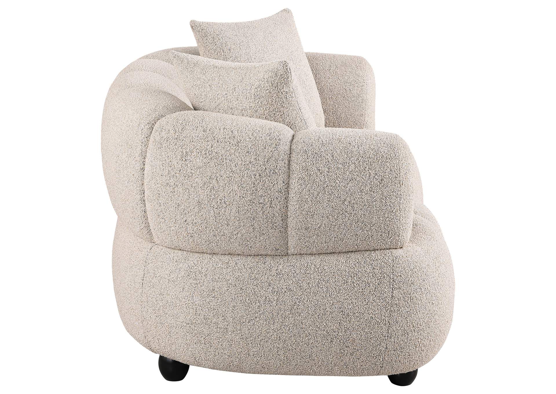 Whitney Contemporary Channel Tufted Woven Fabric Upholstered Loveseat image 9