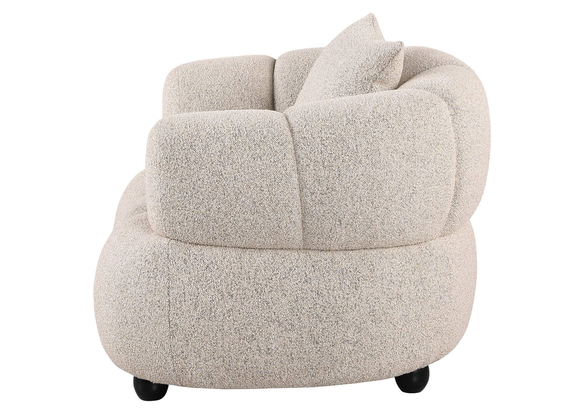 Whitney Contemporary Channel Tufted Woven Fabric Upholstered Accent Chair image 6