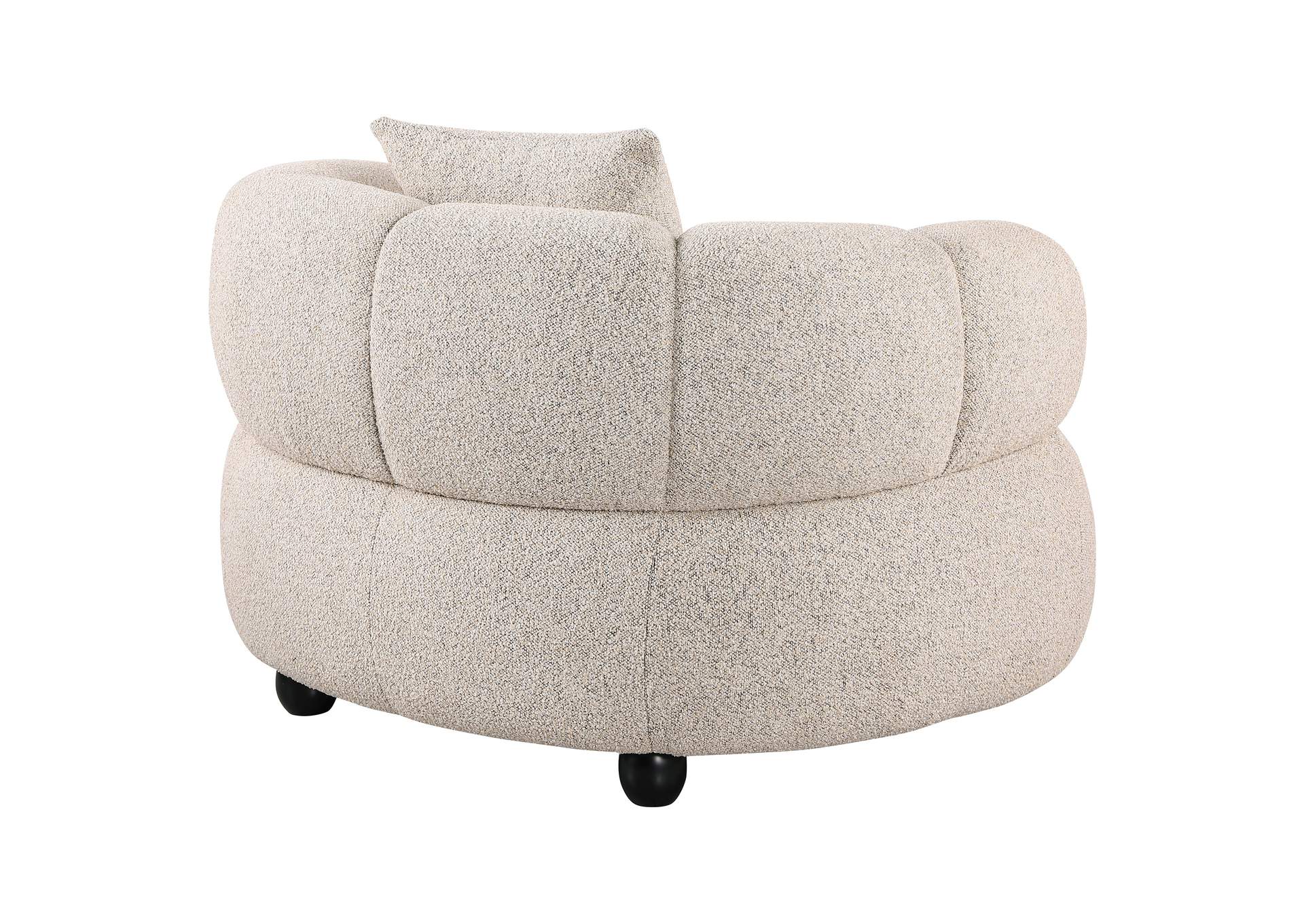 Whitney Contemporary Channel Tufted Woven Fabric Upholstered Accent Chair image 8